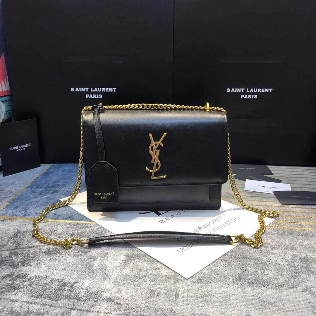 Saint Laurent Women Sunset Medium Leather Shoulder Bag （22x8x16 cm） - DopestKickz