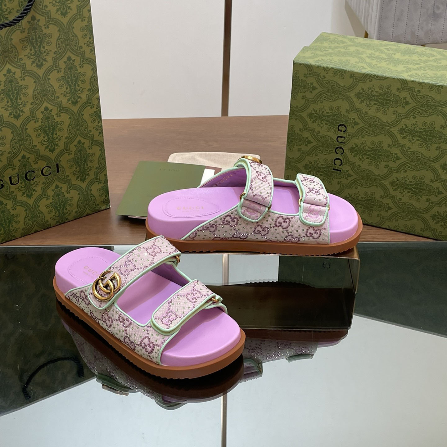 Gucci Women's Sandal With Double G - DopestKickz