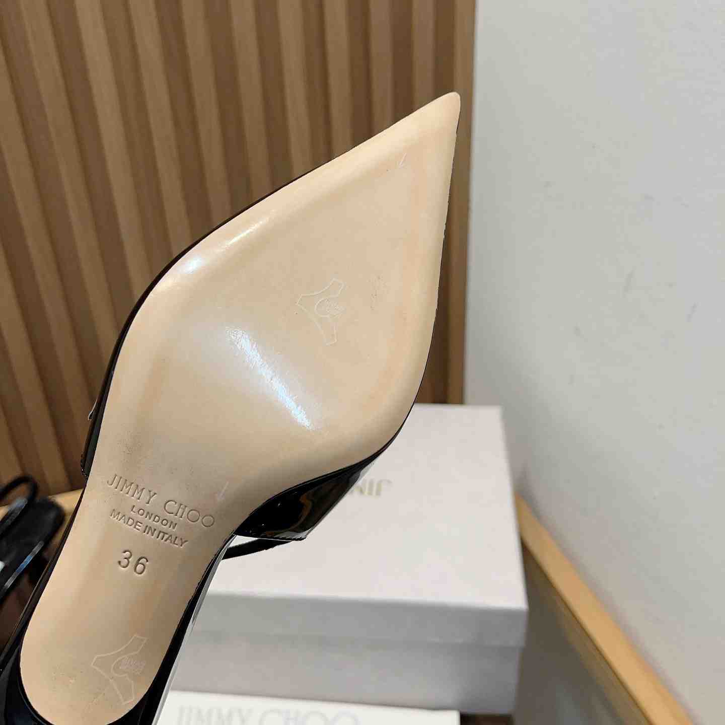 Jimmy Choo Didi 45 Black Patent Leather Pointed Pumps - DopestKickz