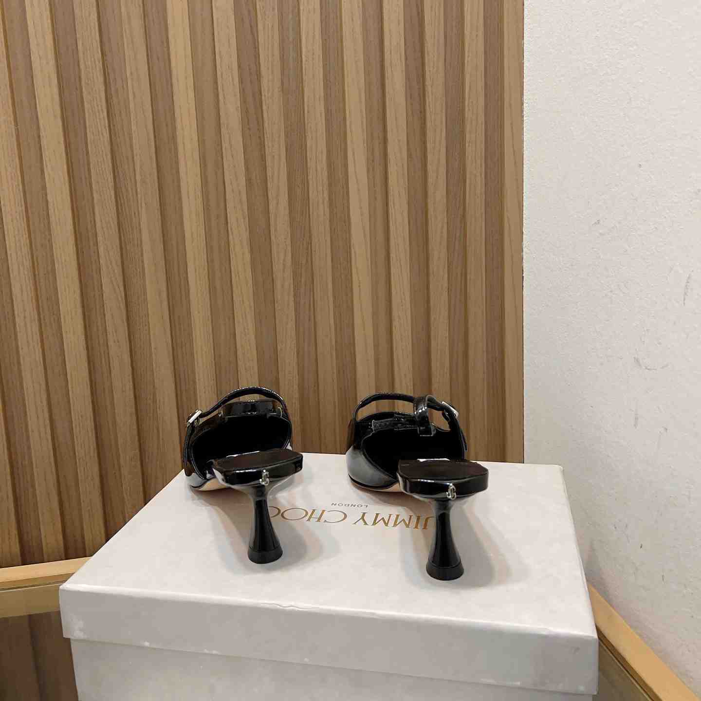 Jimmy Choo Didi 45 Black Patent Leather Pointed Pumps - DopestKickz