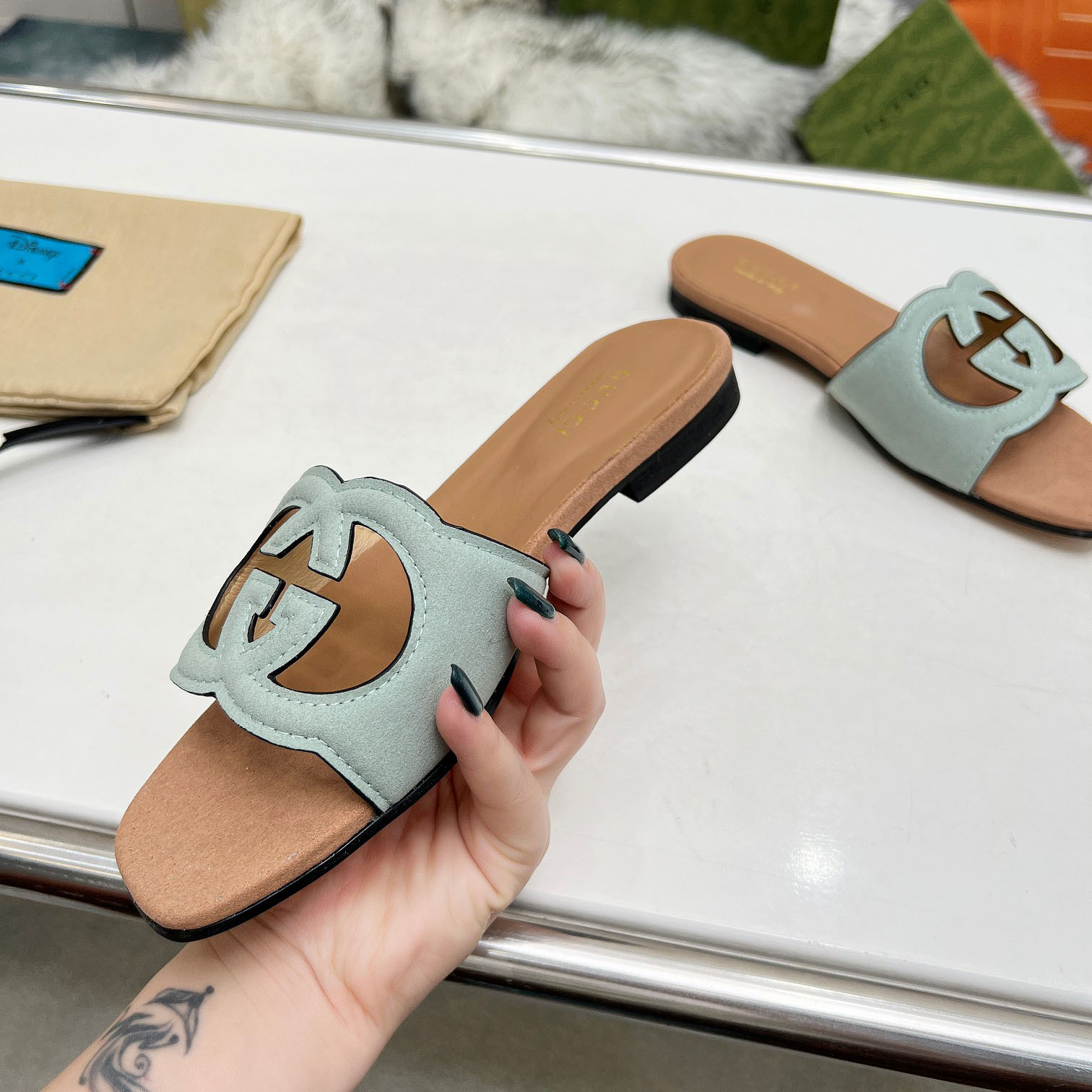 Gucci Women's Interlocking G Cut-out Sandal - DopestKickz