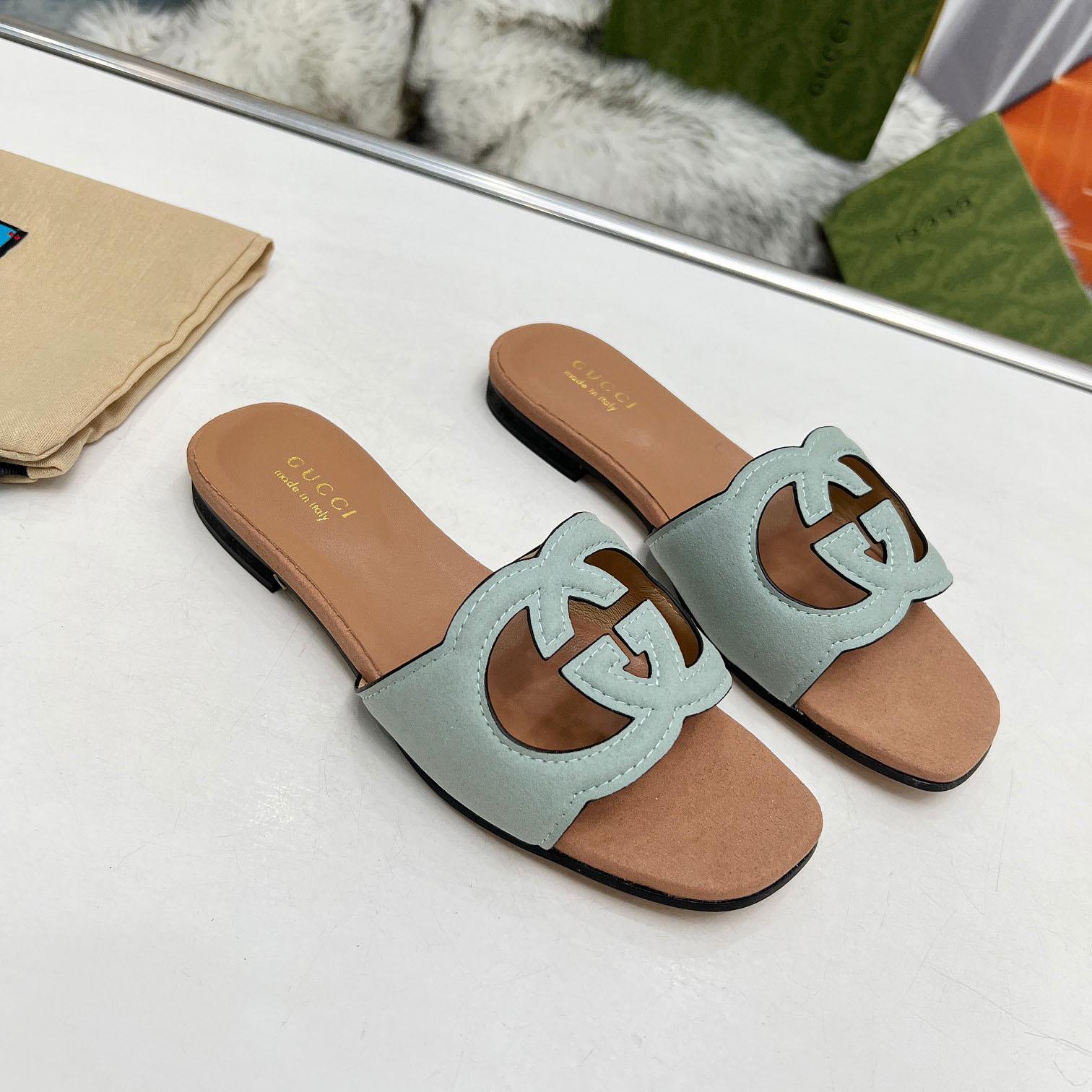 Gucci Women's Interlocking G Cut-out Sandal - DopestKickz