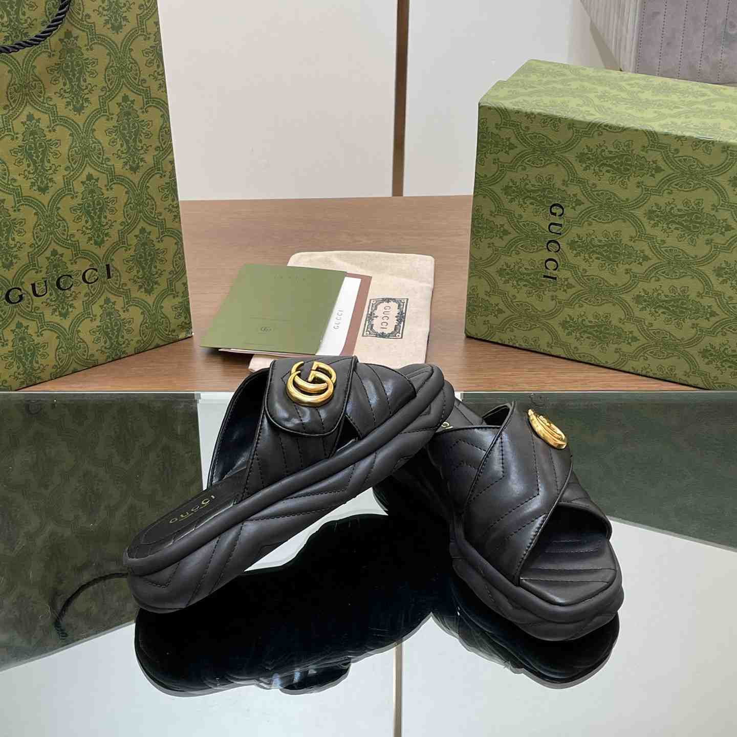 Gucci Women's Double G Slide Sandal - DopestKickz