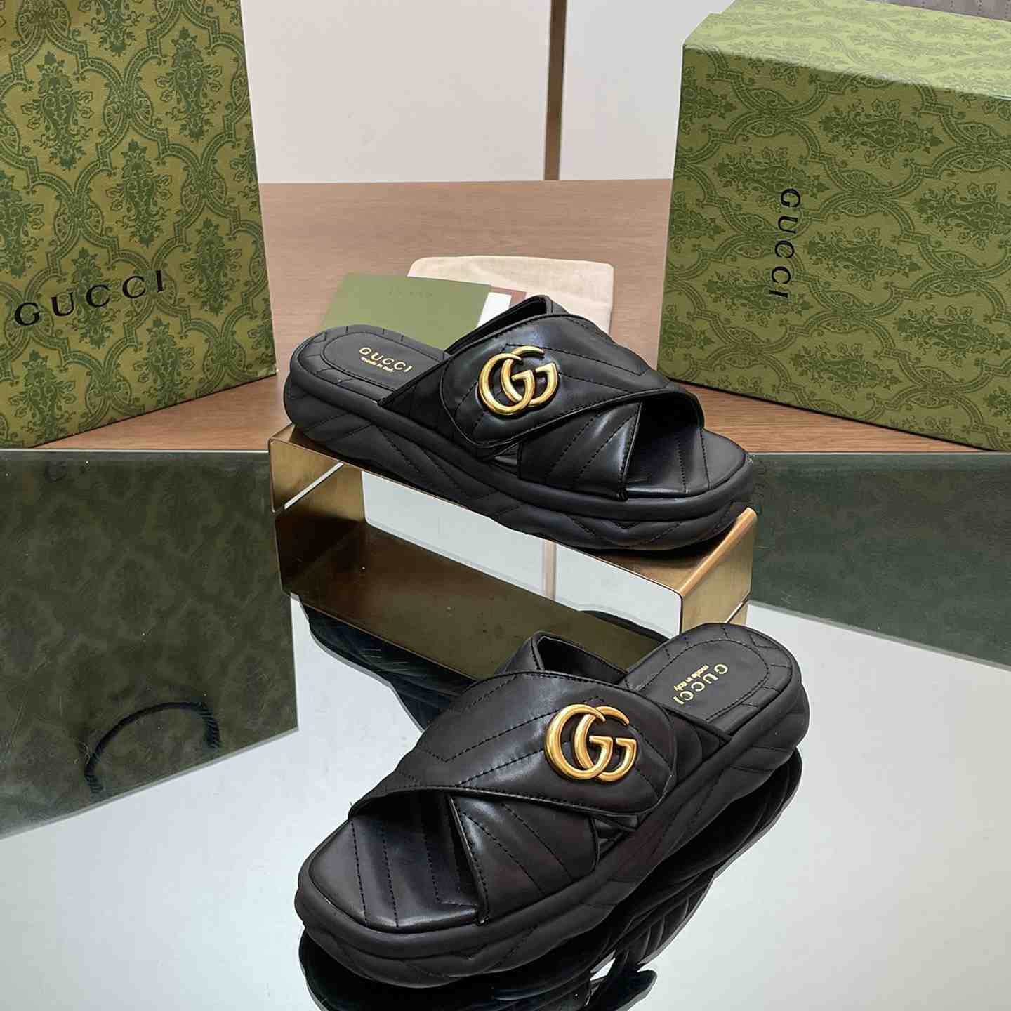 Gucci Women's Double G Slide Sandal - DopestKickz