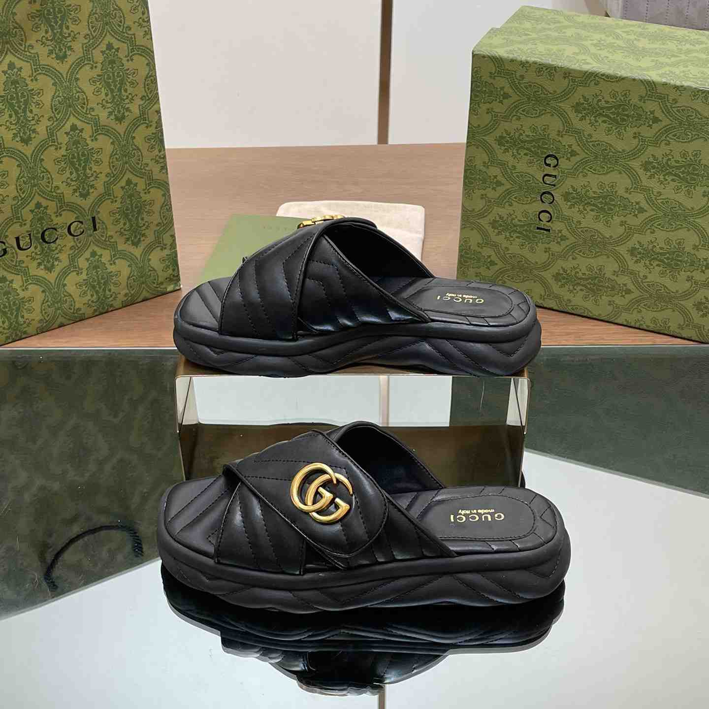 Gucci Women's Double G Slide Sandal - DopestKickz