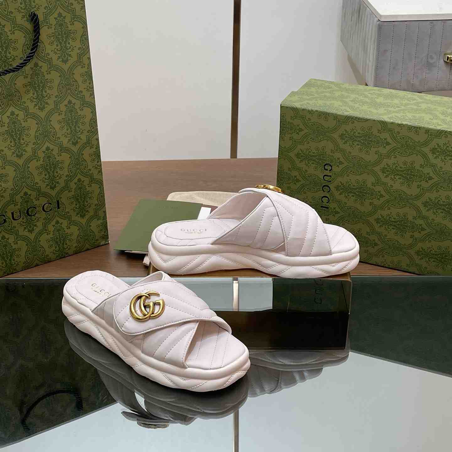 Gucci Women's Double G Slide Sandal - DopestKickz