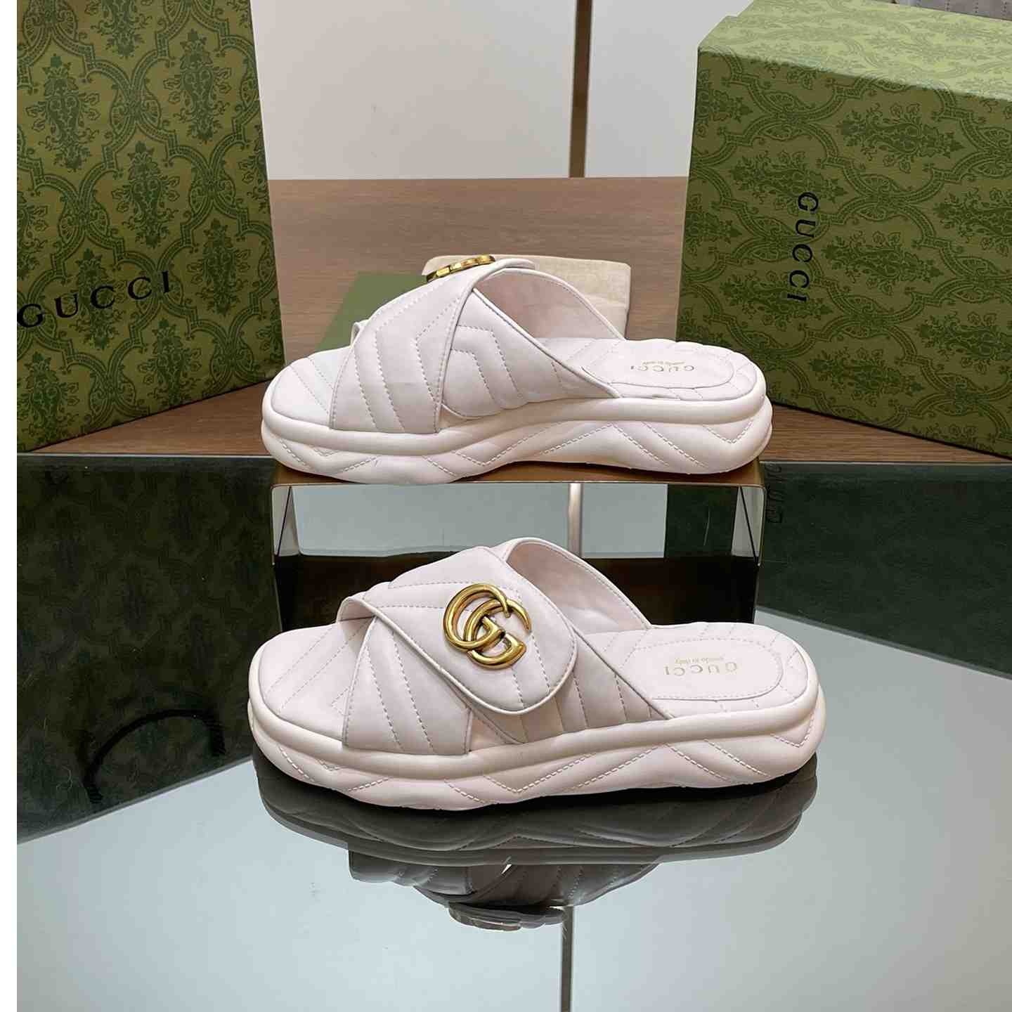 Gucci Women's Double G Slide Sandal - DopestKickz