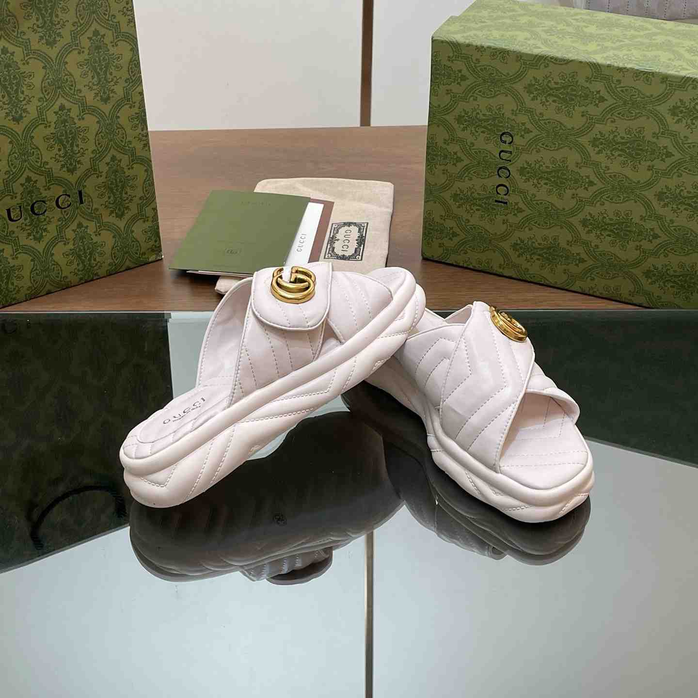 Gucci Women's Double G Slide Sandal - DopestKickz