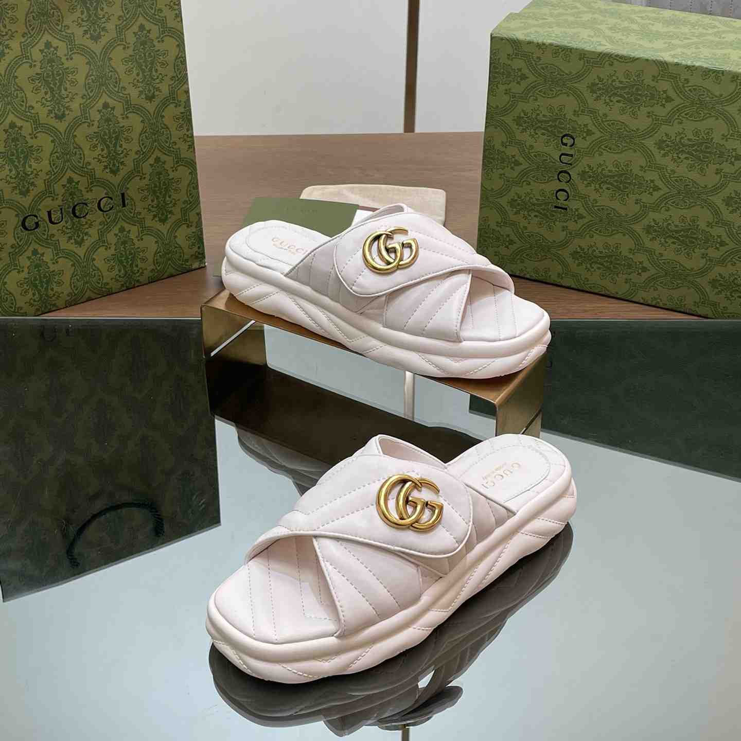 Gucci Women's Double G Slide Sandal - DopestKickz