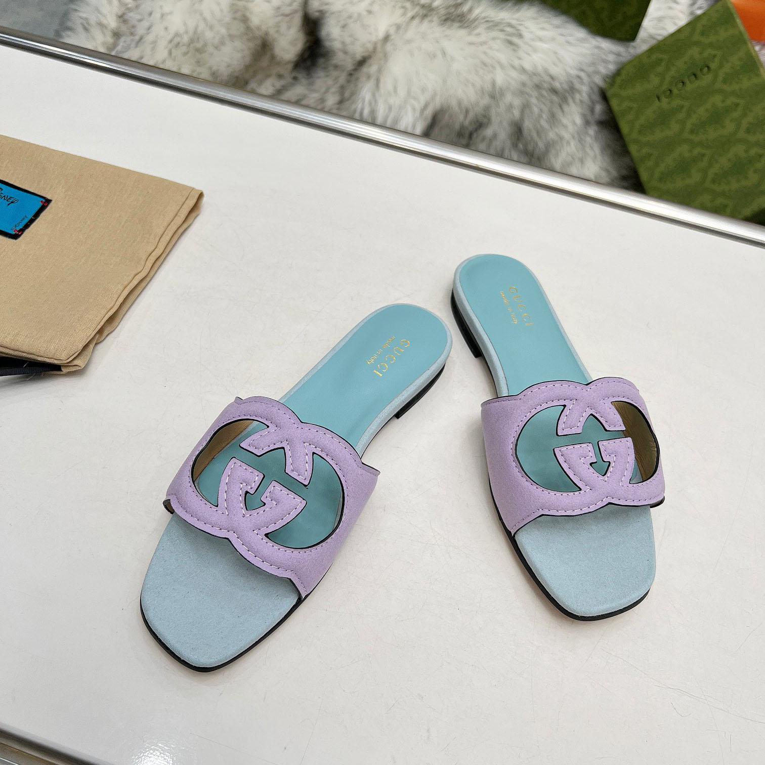 Gucci Women's Interlocking G Cut-out Sandal - DopestKickz