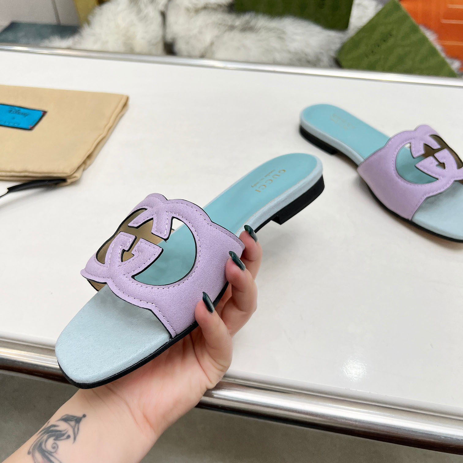 Gucci Women's Interlocking G Cut-out Sandal - DopestKickz