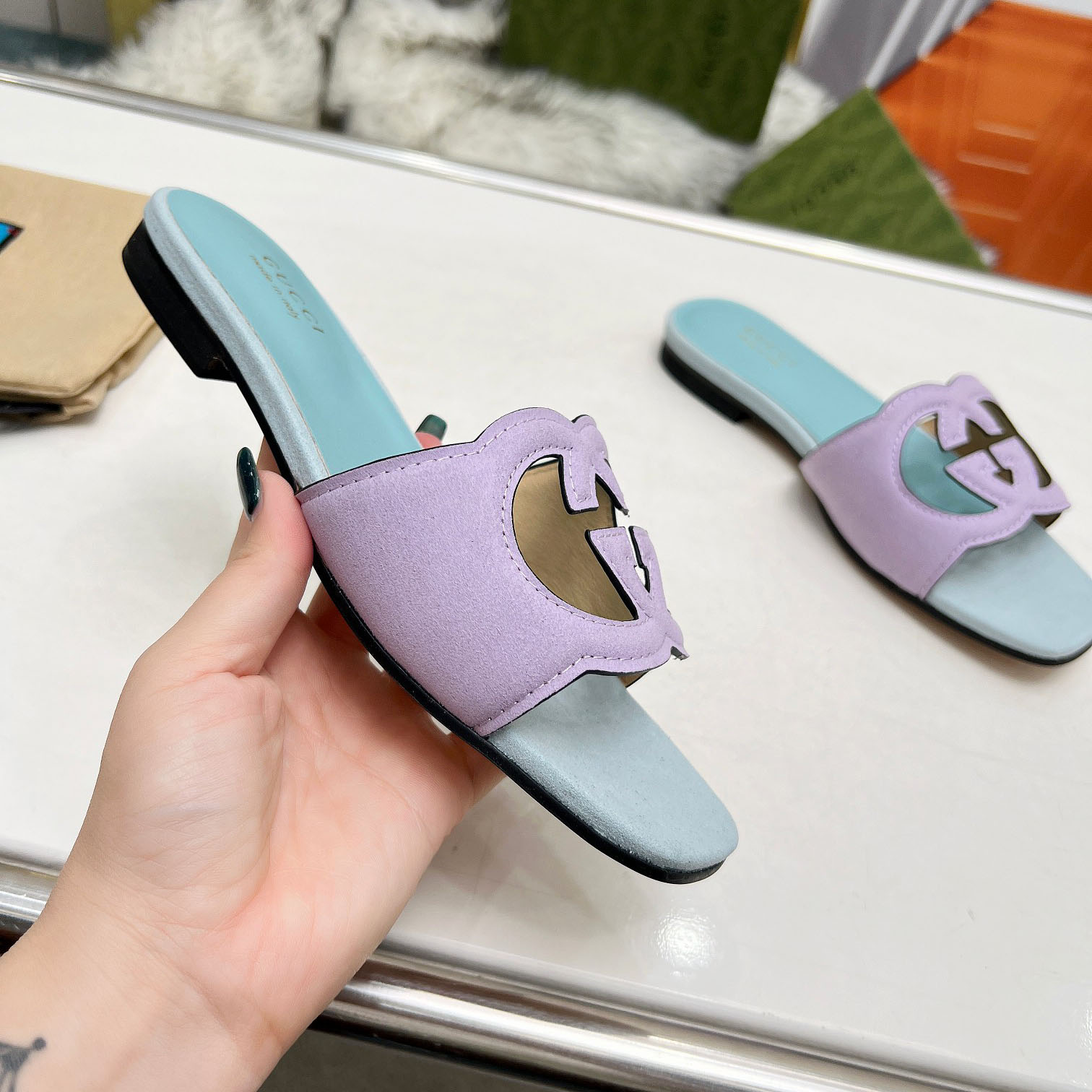 Gucci Women's Interlocking G Cut-out Sandal - DopestKickz