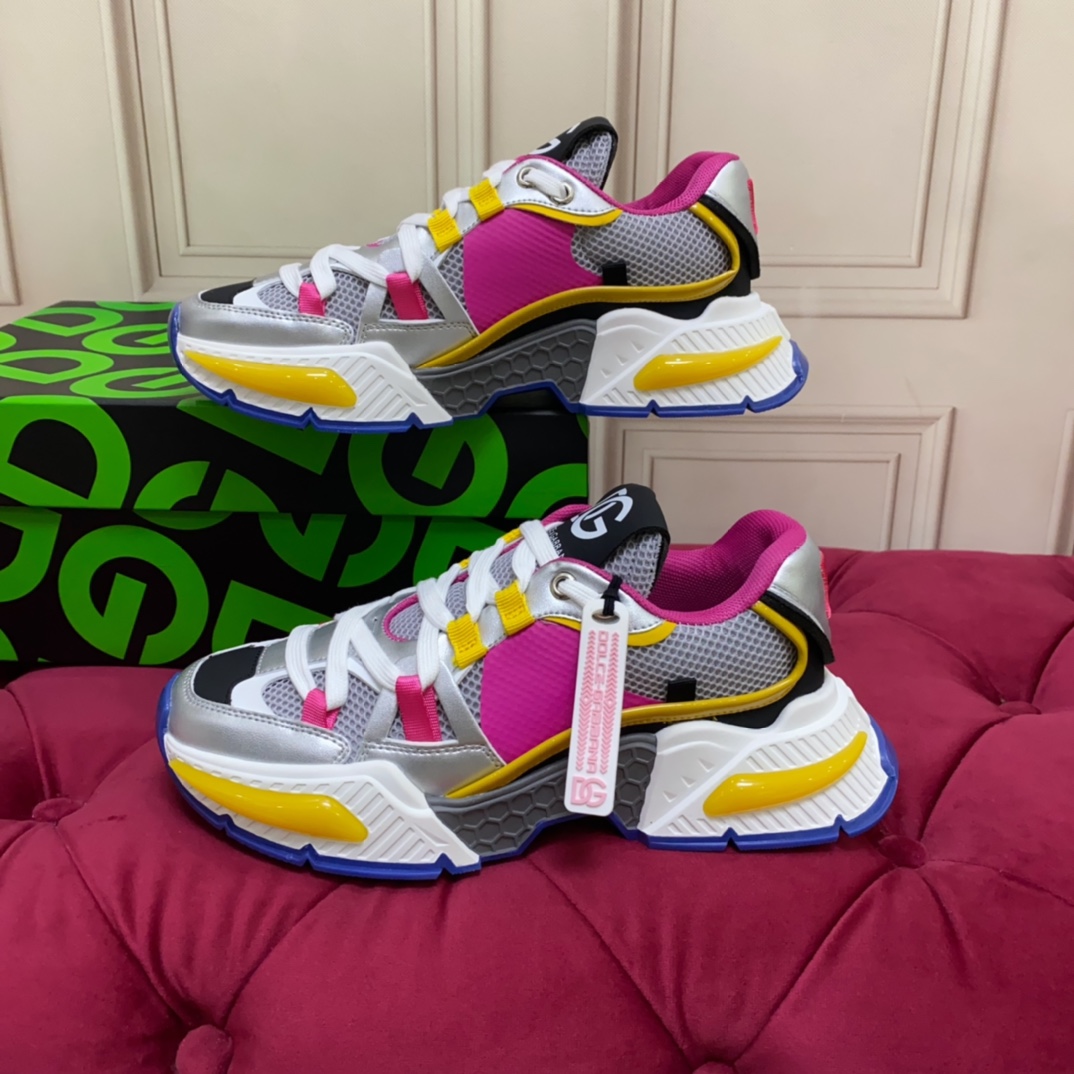 Dolce & Gabbana Mixed-material Airmaster Sneakers - DopestKickz