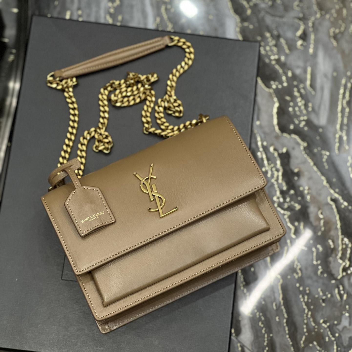 Saint Laurent Women Sunset Medium Leather Shoulder Bag （22x8x16 cm） - DopestKickz