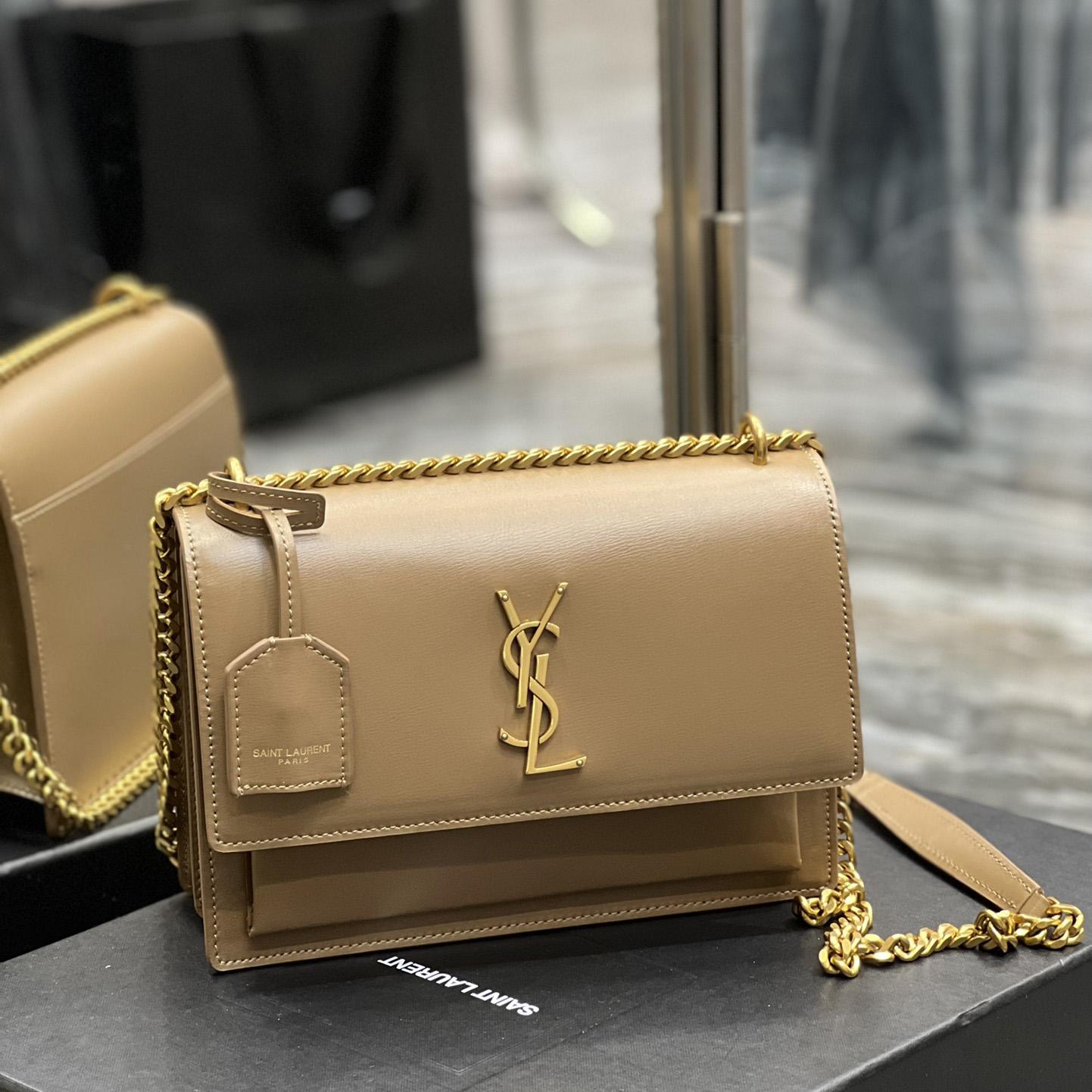 Saint Laurent Women Sunset Medium Leather Shoulder Bag （22x8x16 cm） - DopestKickz