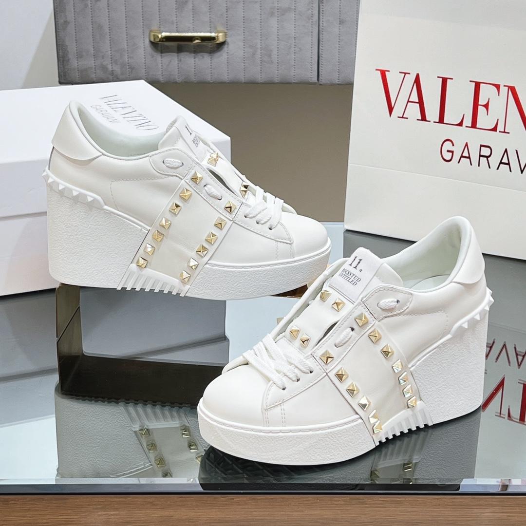 Valenti Open Disco Wedge Sneaker In Calfskin  85mm - DopestKickz