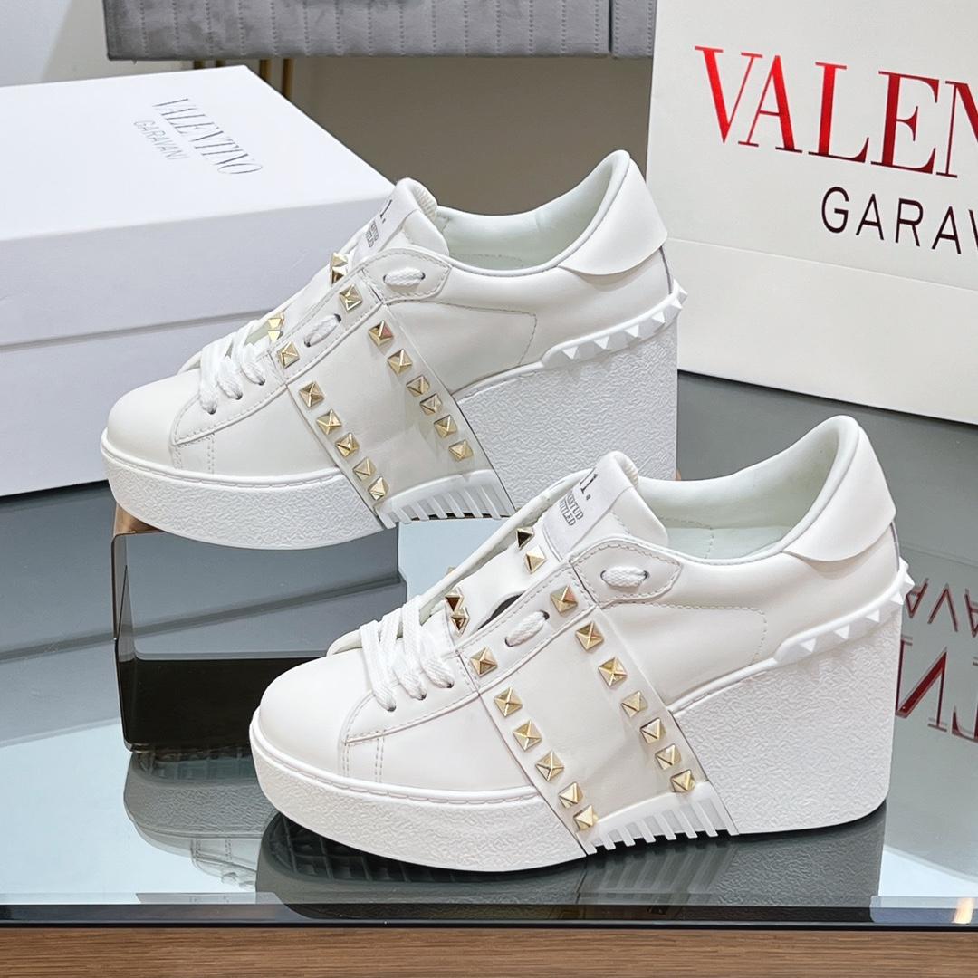 Valenti Open Disco Wedge Sneaker In Calfskin  85mm - DopestKickz