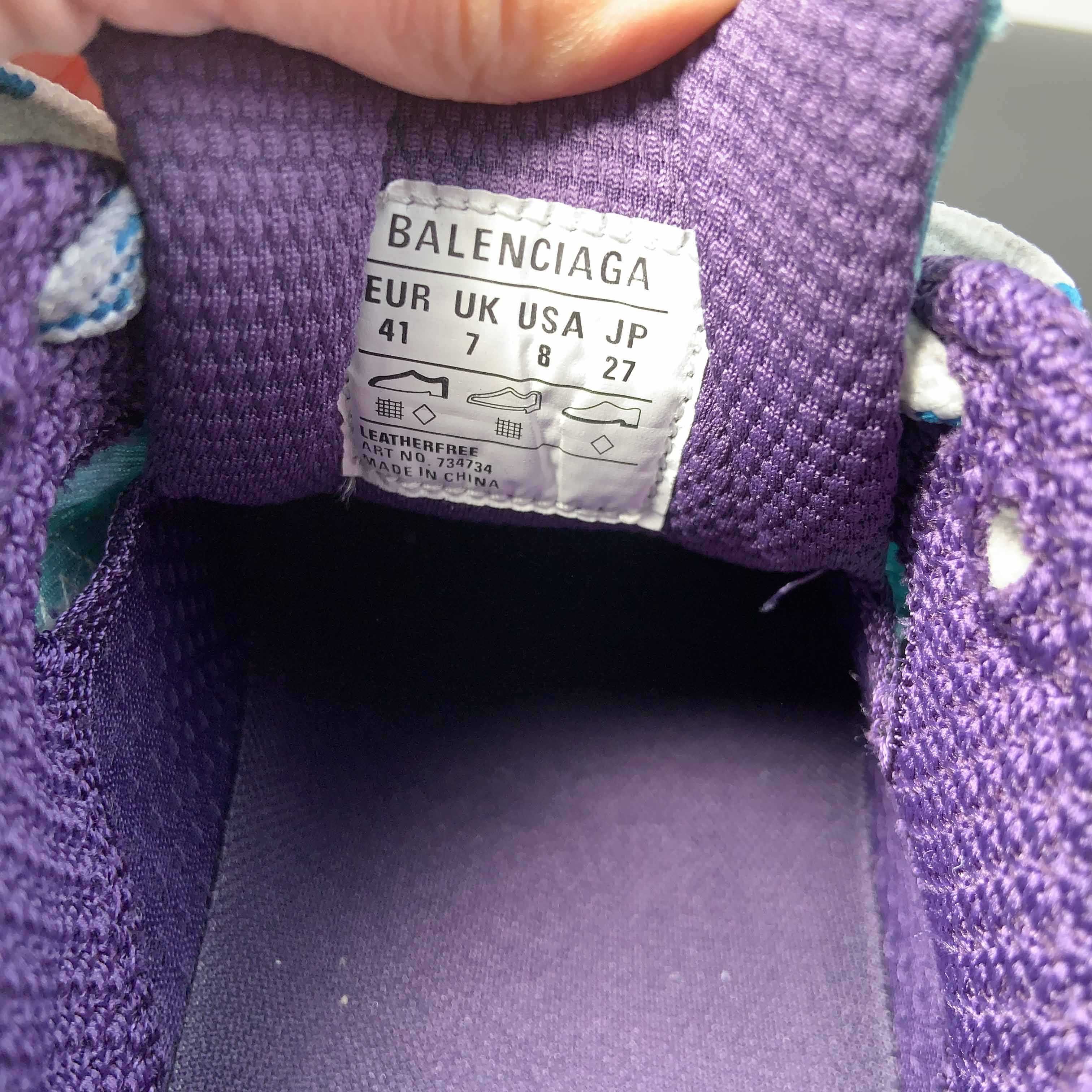 Balenciaga 3XL Sneaker In Light Blue/White/Purple  - DopestKickz