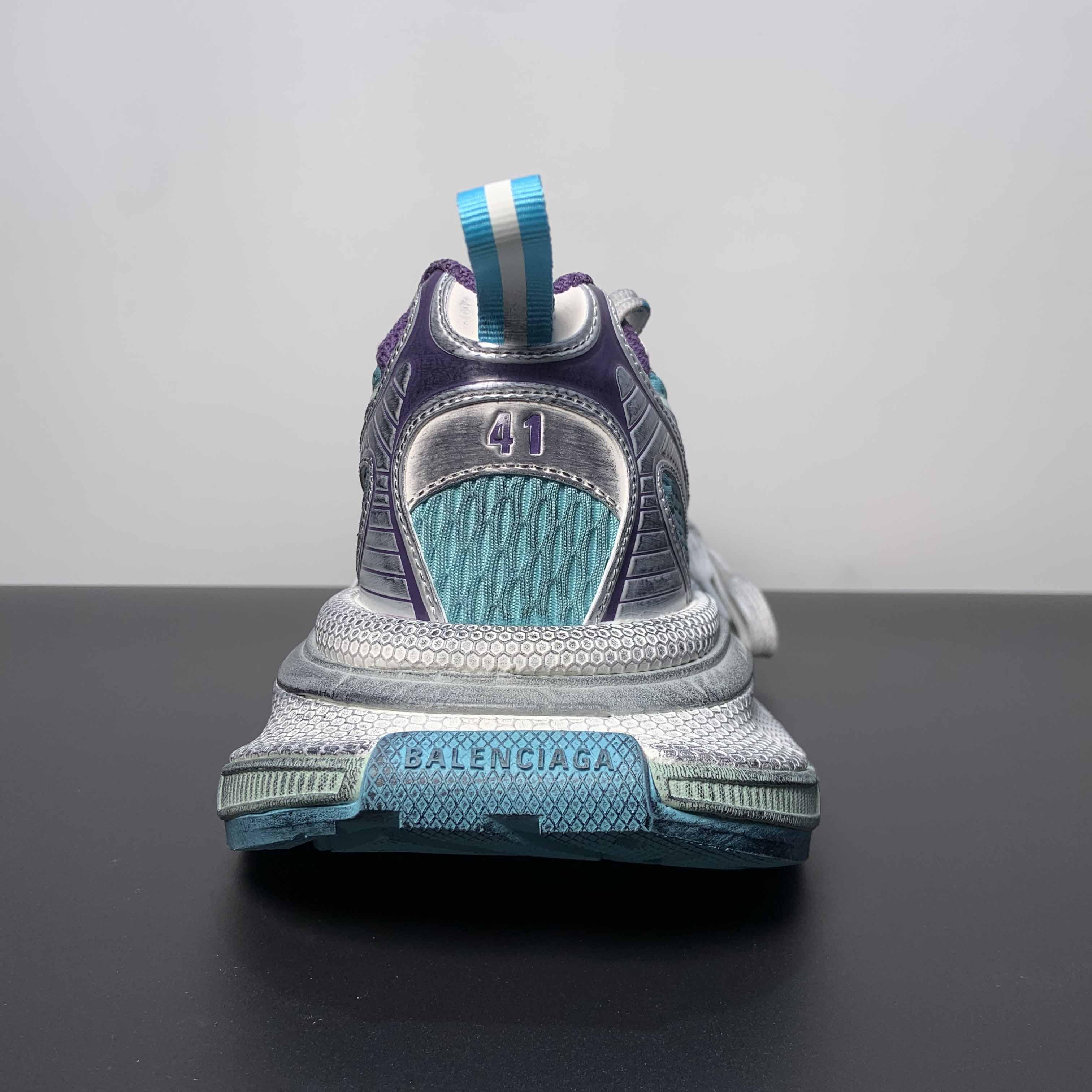 Balenciaga 3XL Sneaker In Light Blue/White/Purple  - DopestKickz