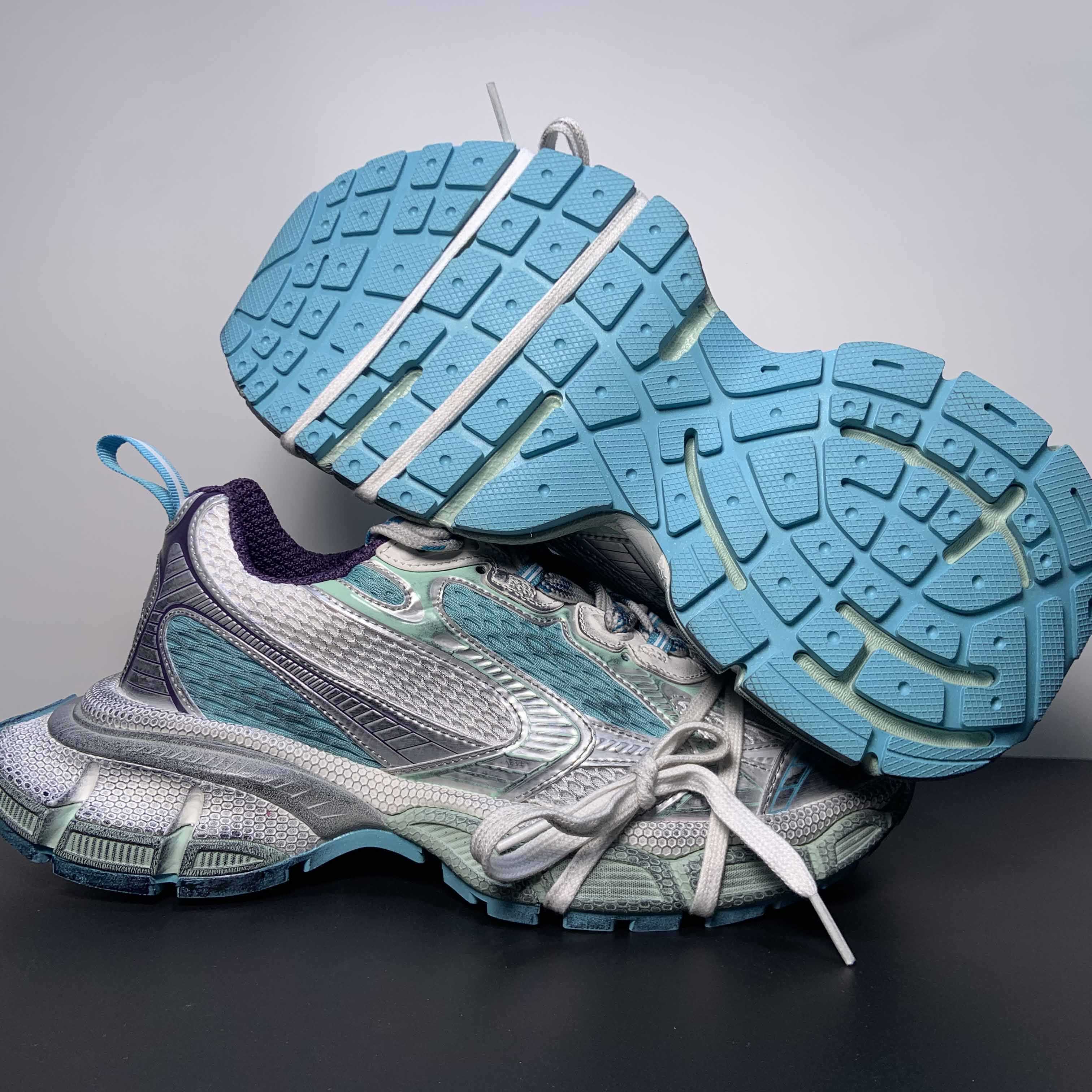 Balenciaga 3XL Sneaker In Light Blue/White/Purple  - DopestKickz