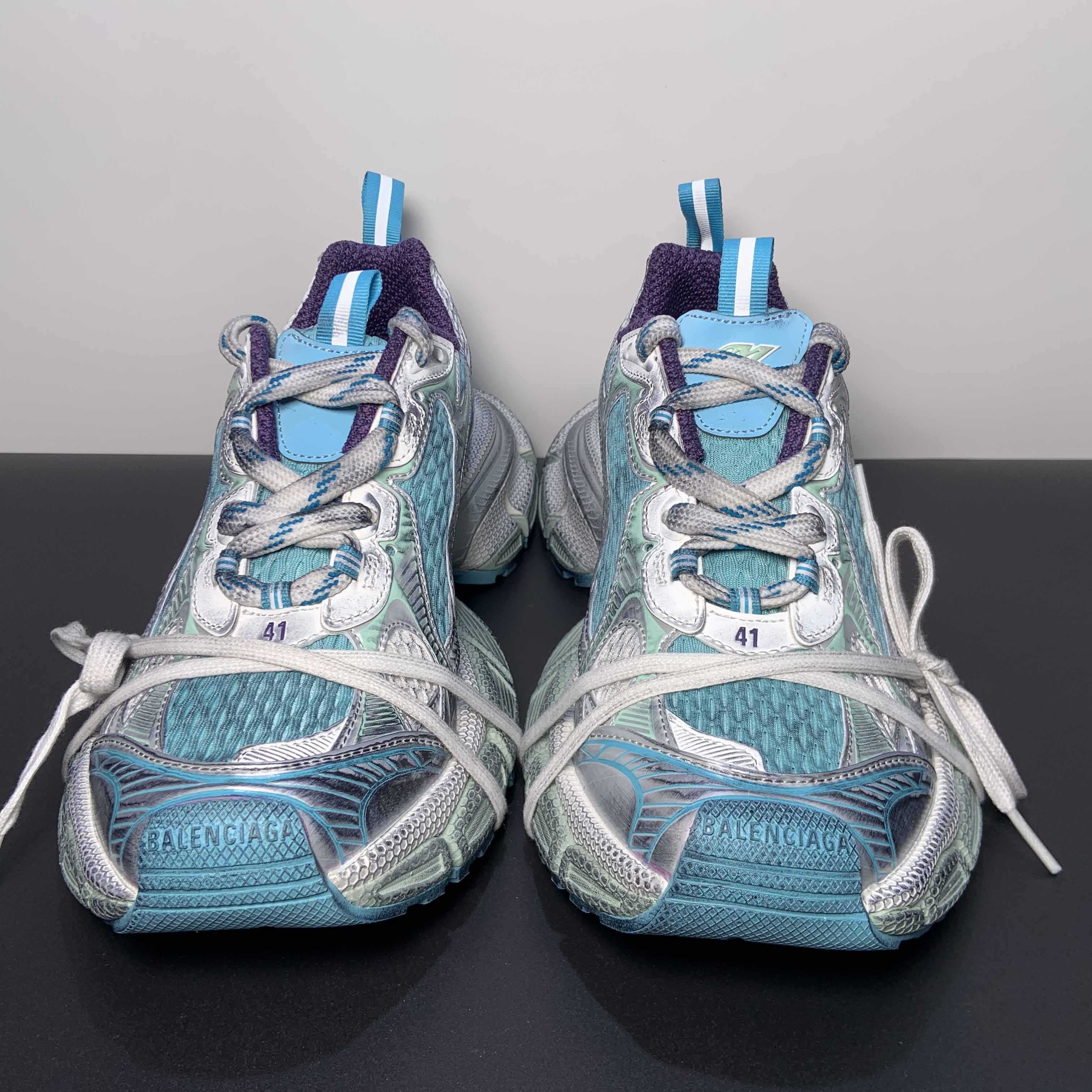 Balenciaga 3XL Sneaker In Light Blue/White/Purple  - DopestKickz