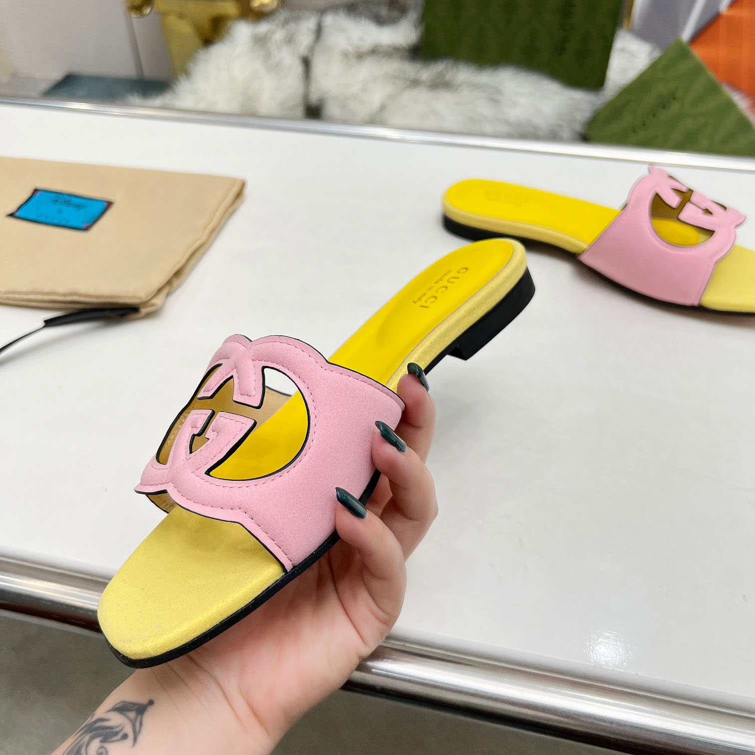 Gucci Women's Interlocking G Cut-out Sandal - DopestKickz