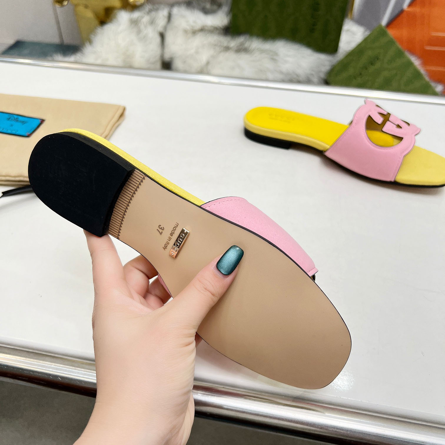 Gucci Women's Interlocking G Cut-out Sandal - DopestKickz