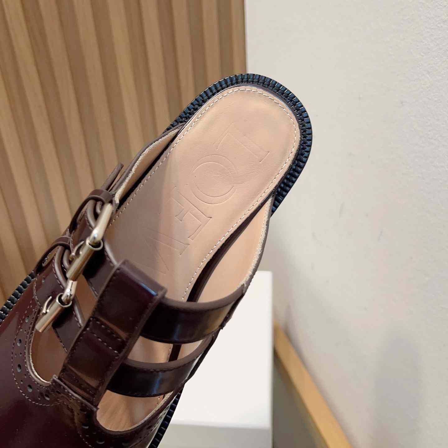 Loewe Campo Mary Jane Mule In Calfskin - DopestKickz