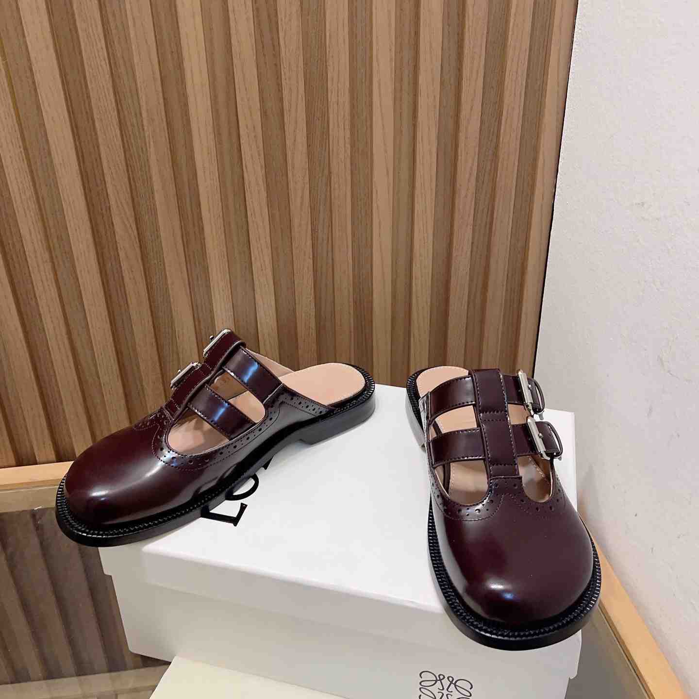 Loewe Campo Mary Jane Mule In Calfskin - DopestKickz