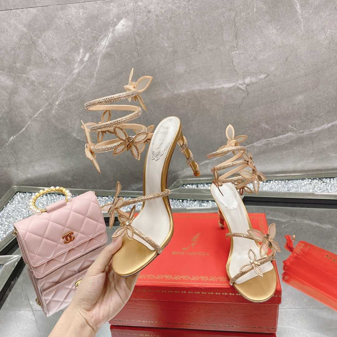Rene Caovilla Butterflies Crystal-embellished High Sandals    95mm - DopestKickz