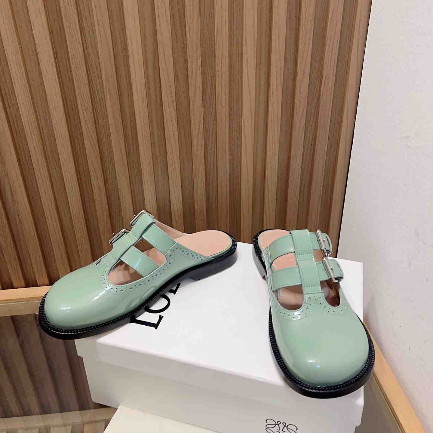 Loewe Campo Mary Jane Mule In Calfskin - DopestKickz