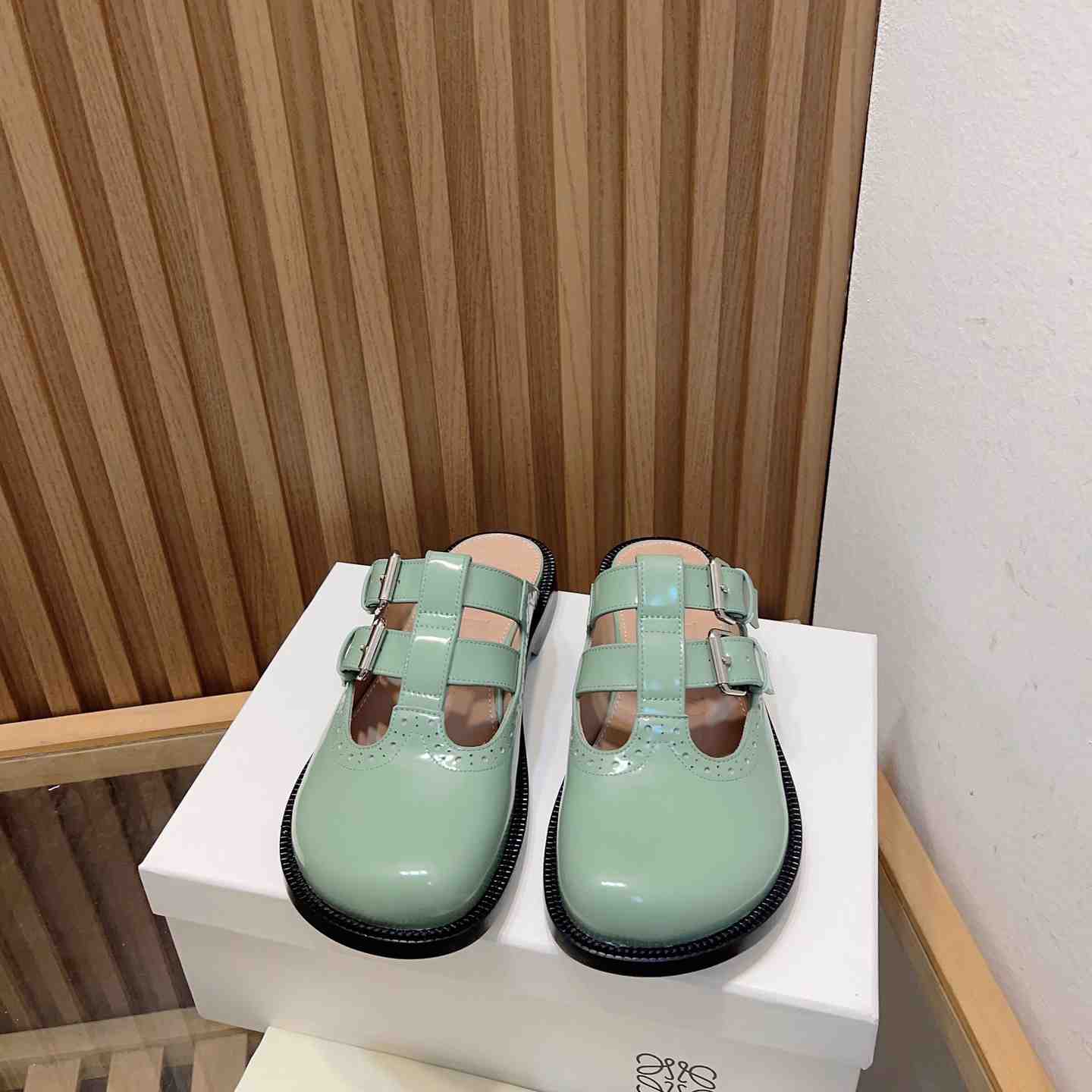 Loewe Campo Mary Jane Mule In Calfskin - DopestKickz