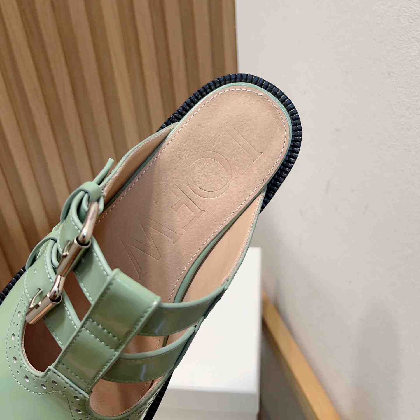 Loewe Campo Mary Jane Mule In Calfskin - DopestKickz