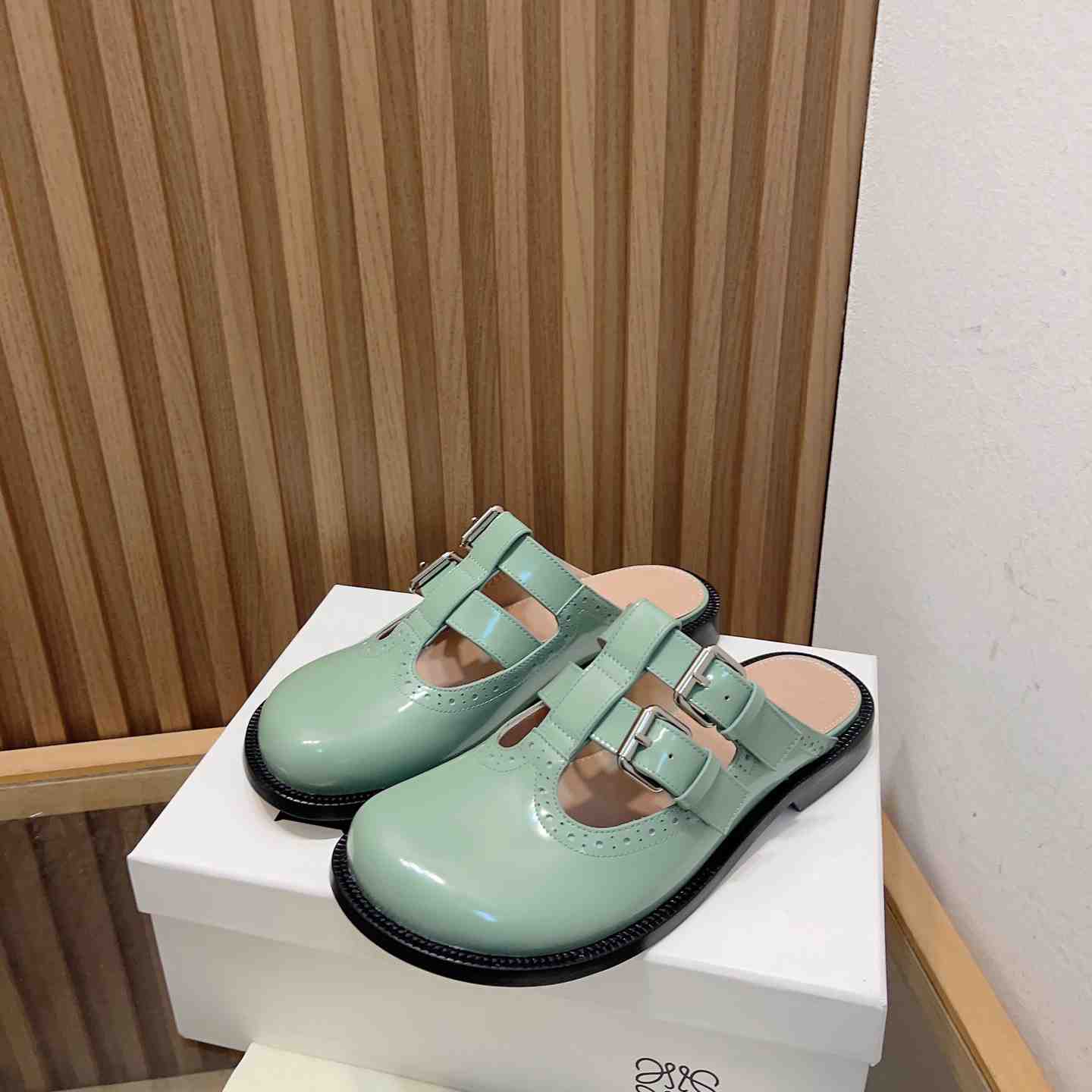 Loewe Campo Mary Jane Mule In Calfskin - DopestKickz