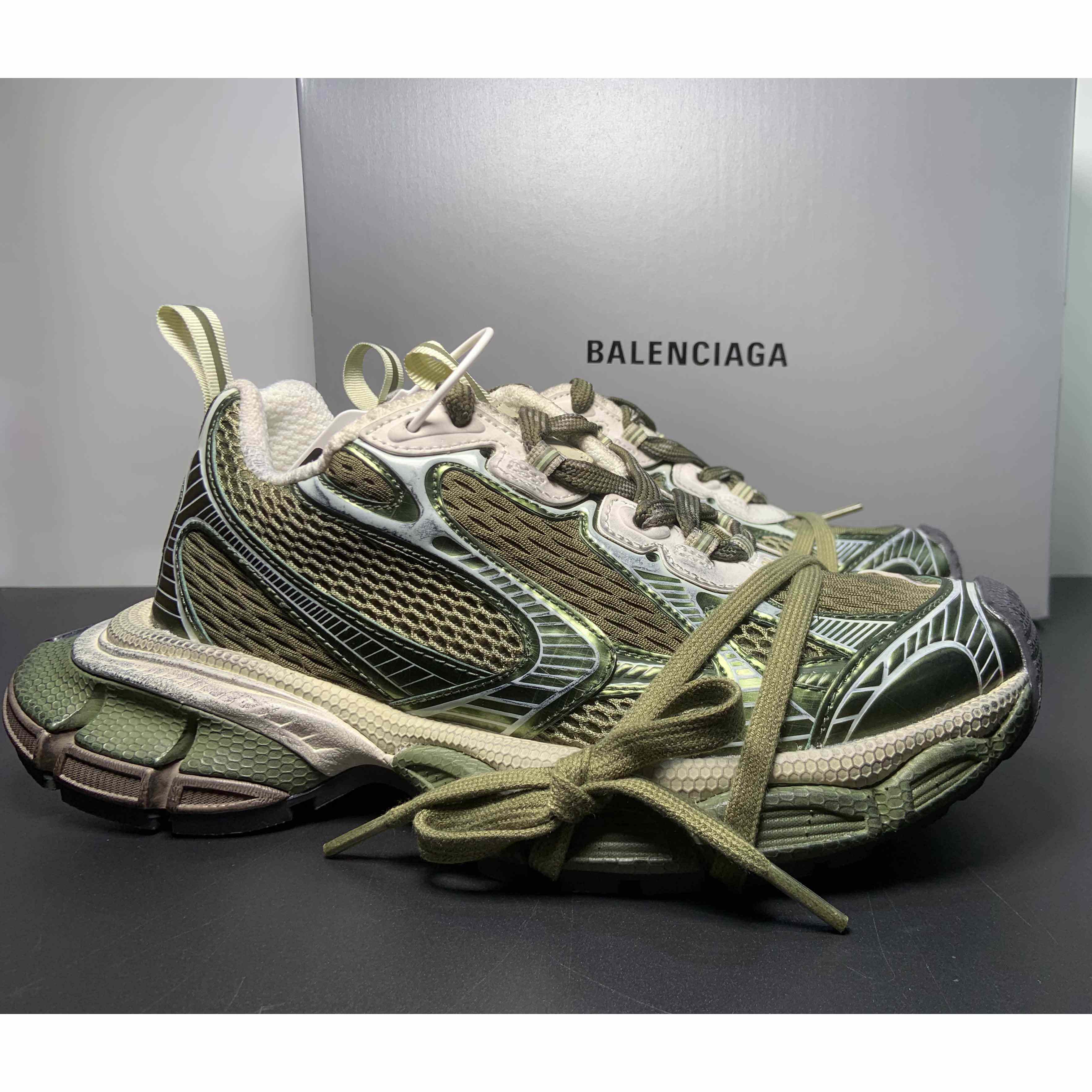 Balenciaga 3XL Sneaker In Dark Green - DopestKickz