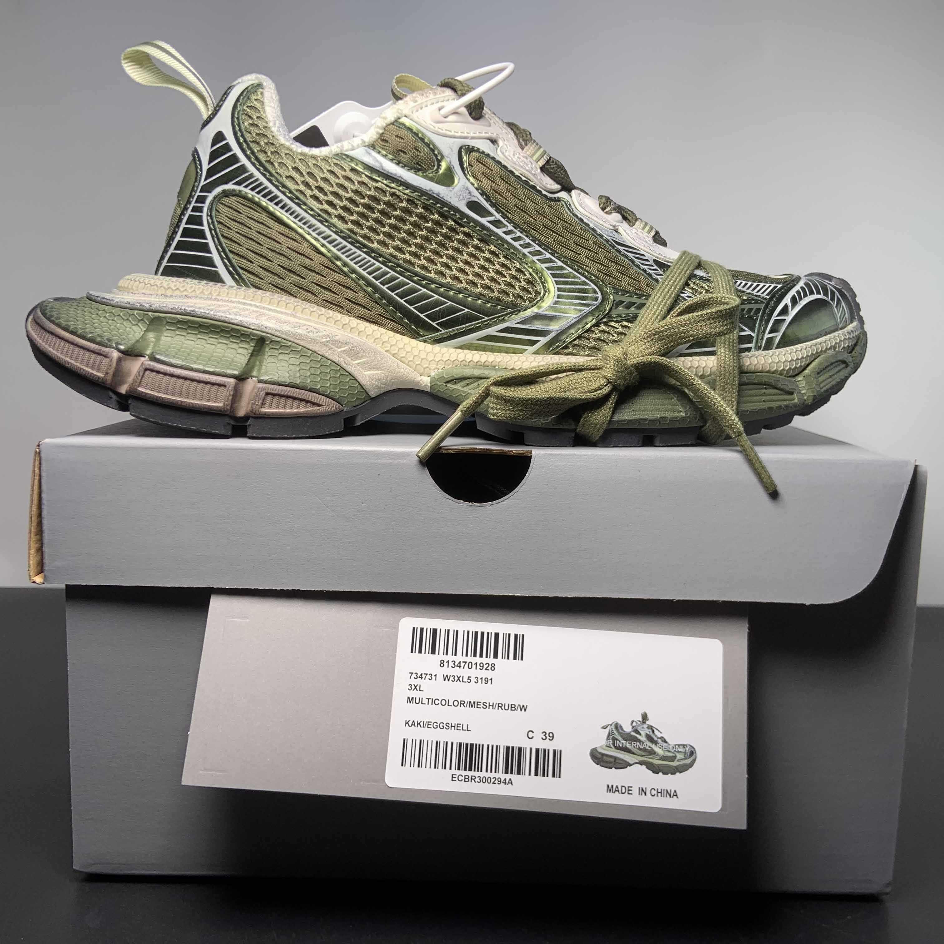 Balenciaga 3XL Sneaker In Dark Green - DopestKickz