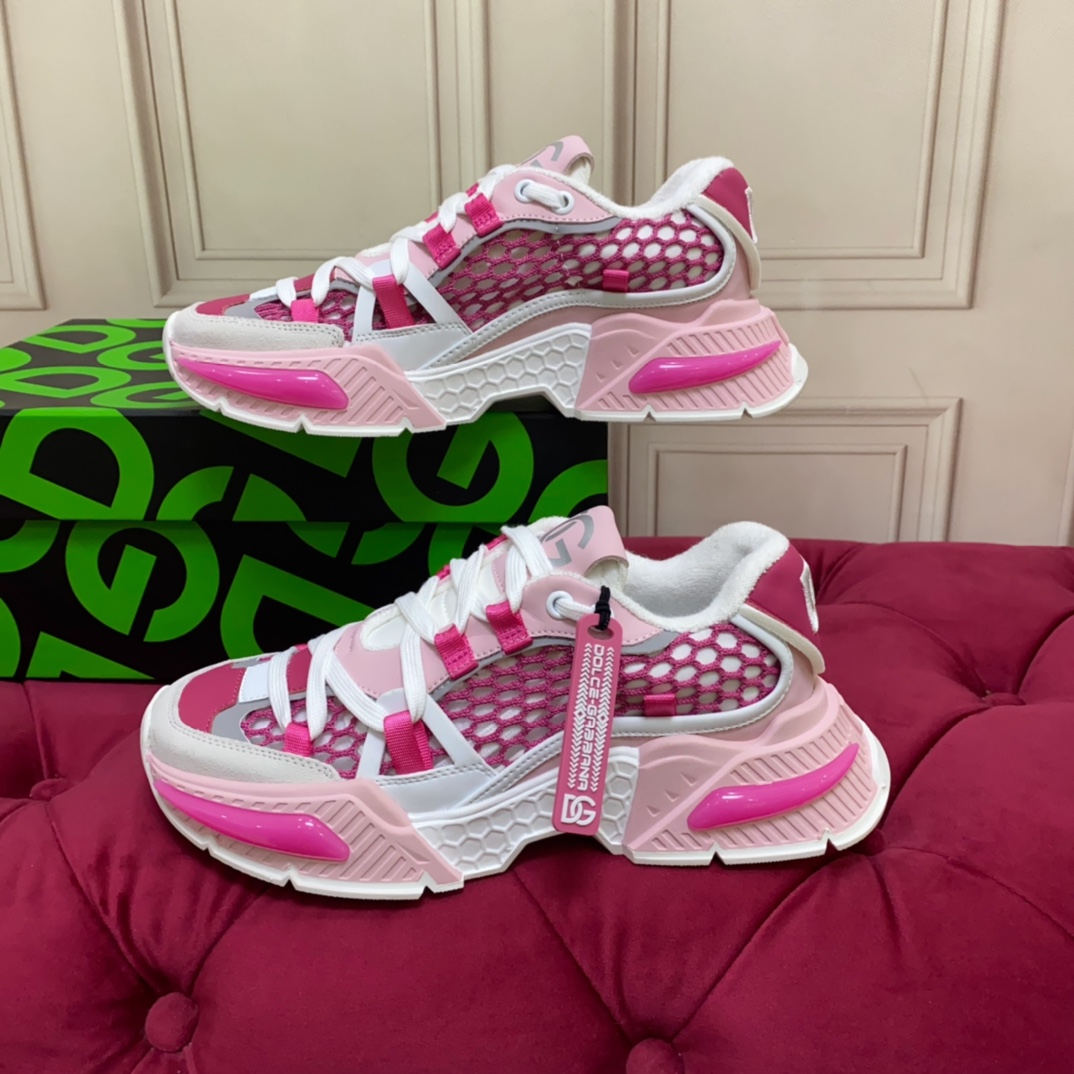 Dolce & Gabbana Mixed-material Airmaster Sneakers - DopestKickz