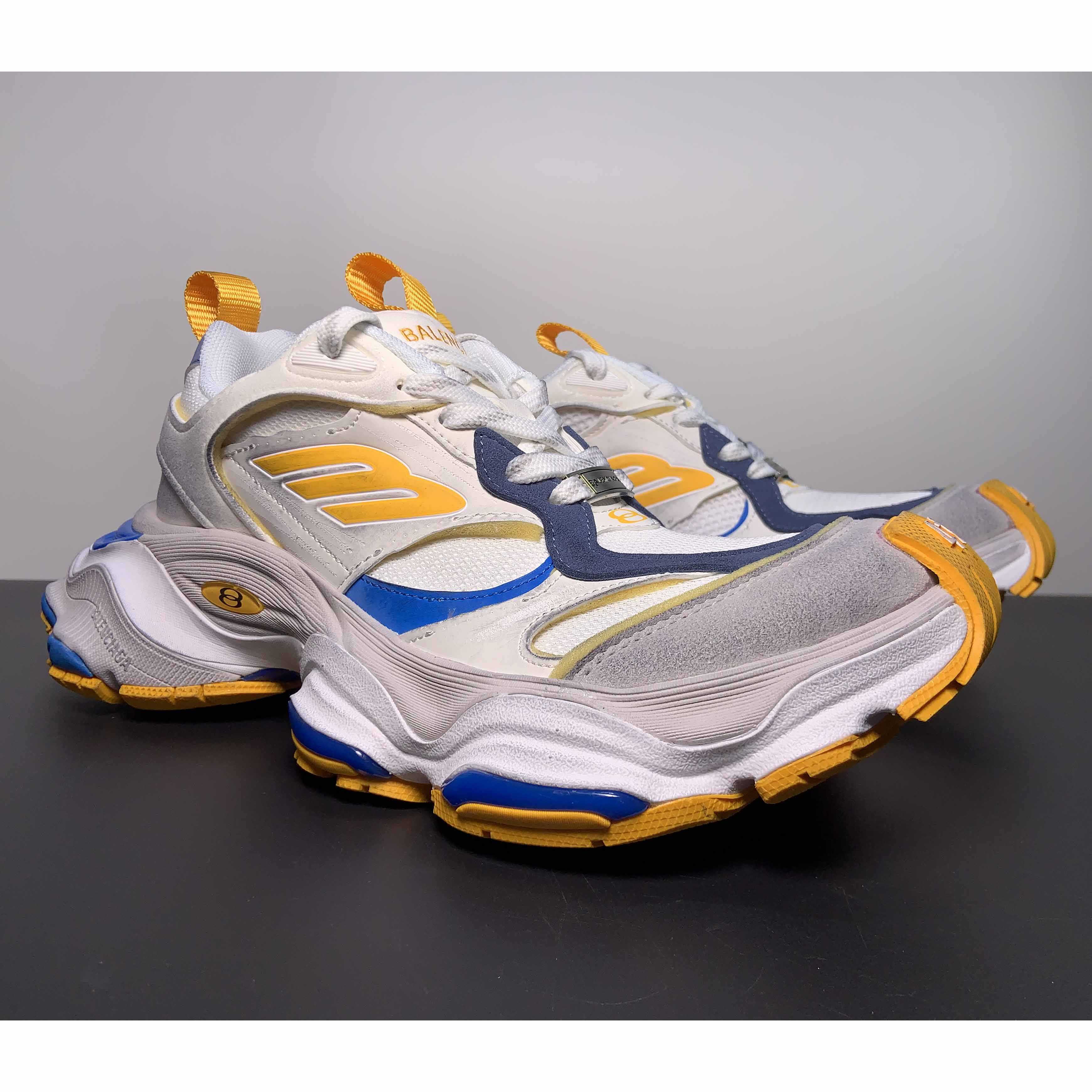 Balenciaga Cargo Sneaker In White/Grey/Orange /Blue  - DopestKickz