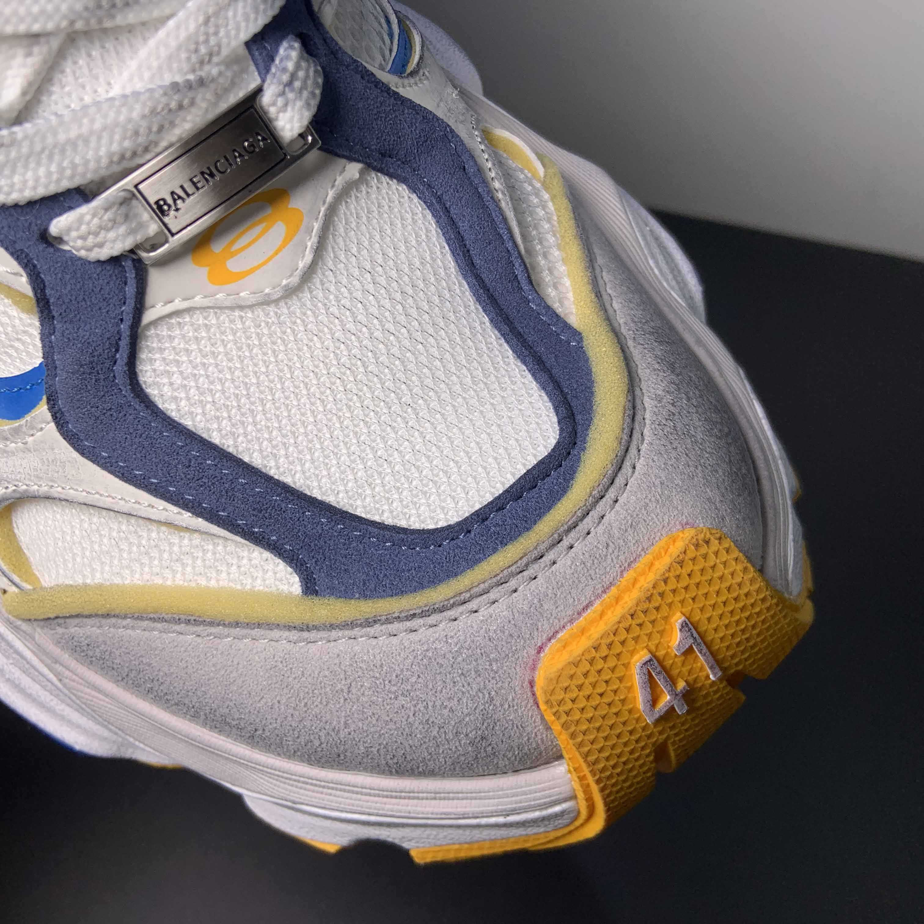 Balenciaga Cargo Sneaker In White/Grey/Orange /Blue  - DopestKickz