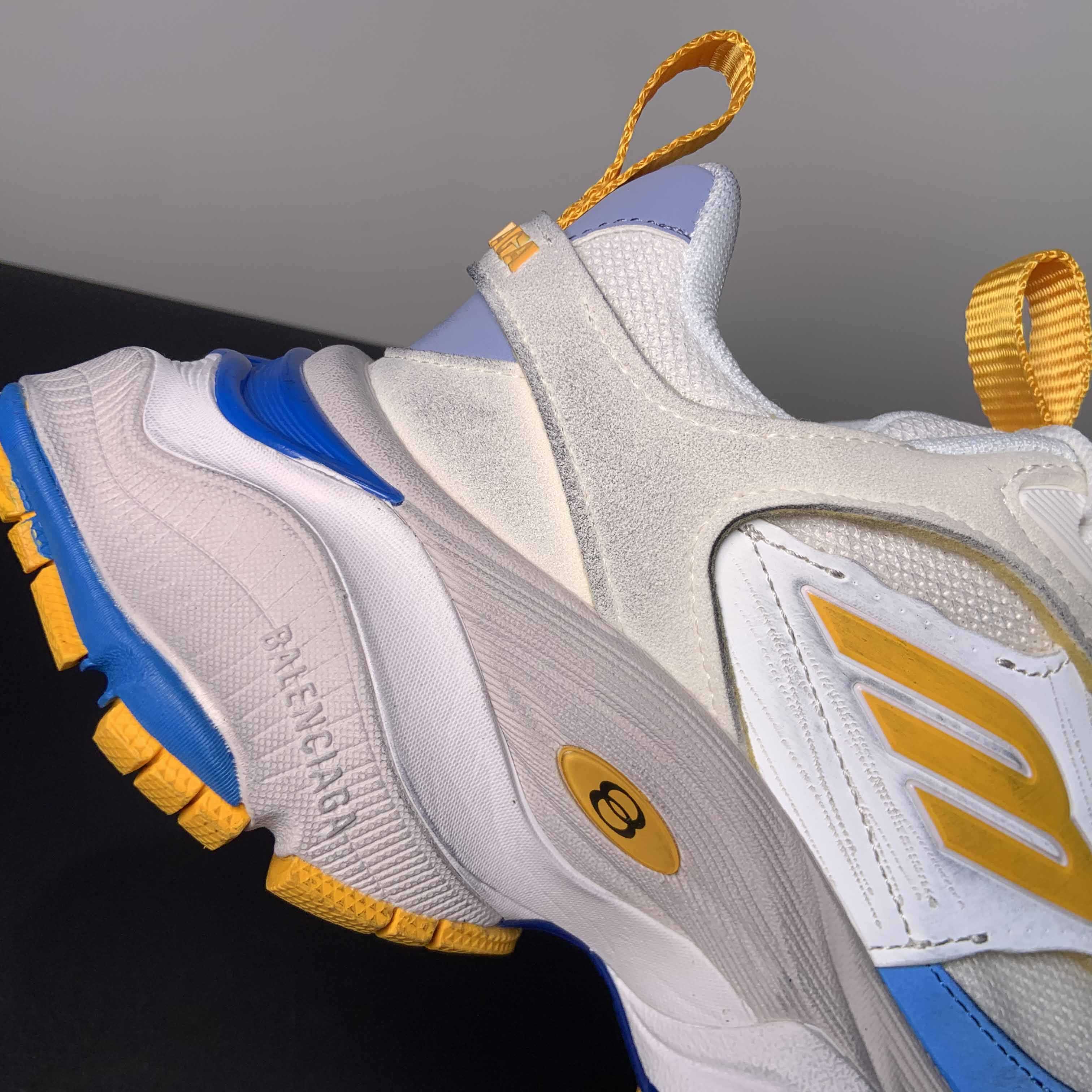 Balenciaga Cargo Sneaker In White/Grey/Orange /Blue  - DopestKickz