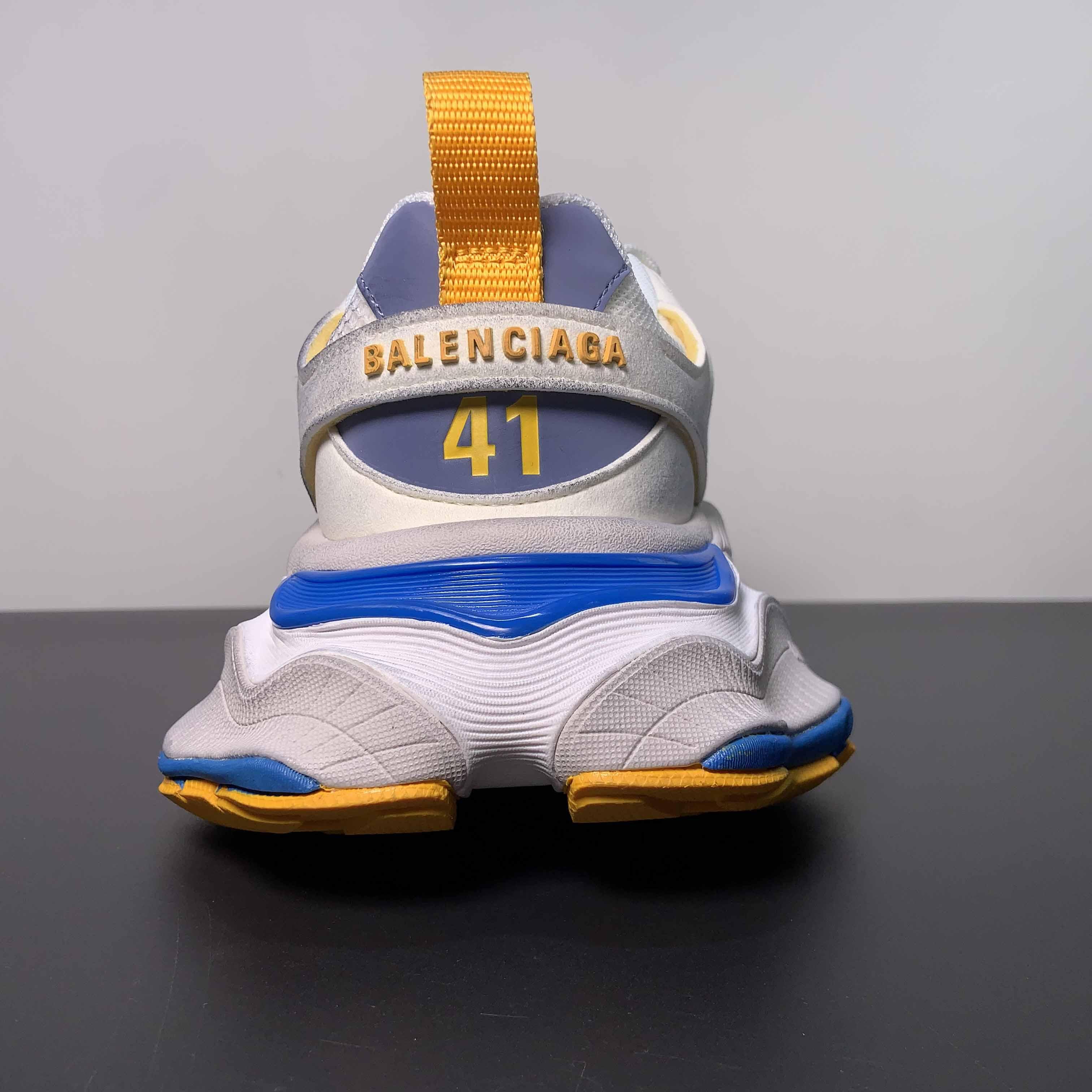 Balenciaga Cargo Sneaker In White/Grey/Orange /Blue  - DopestKickz