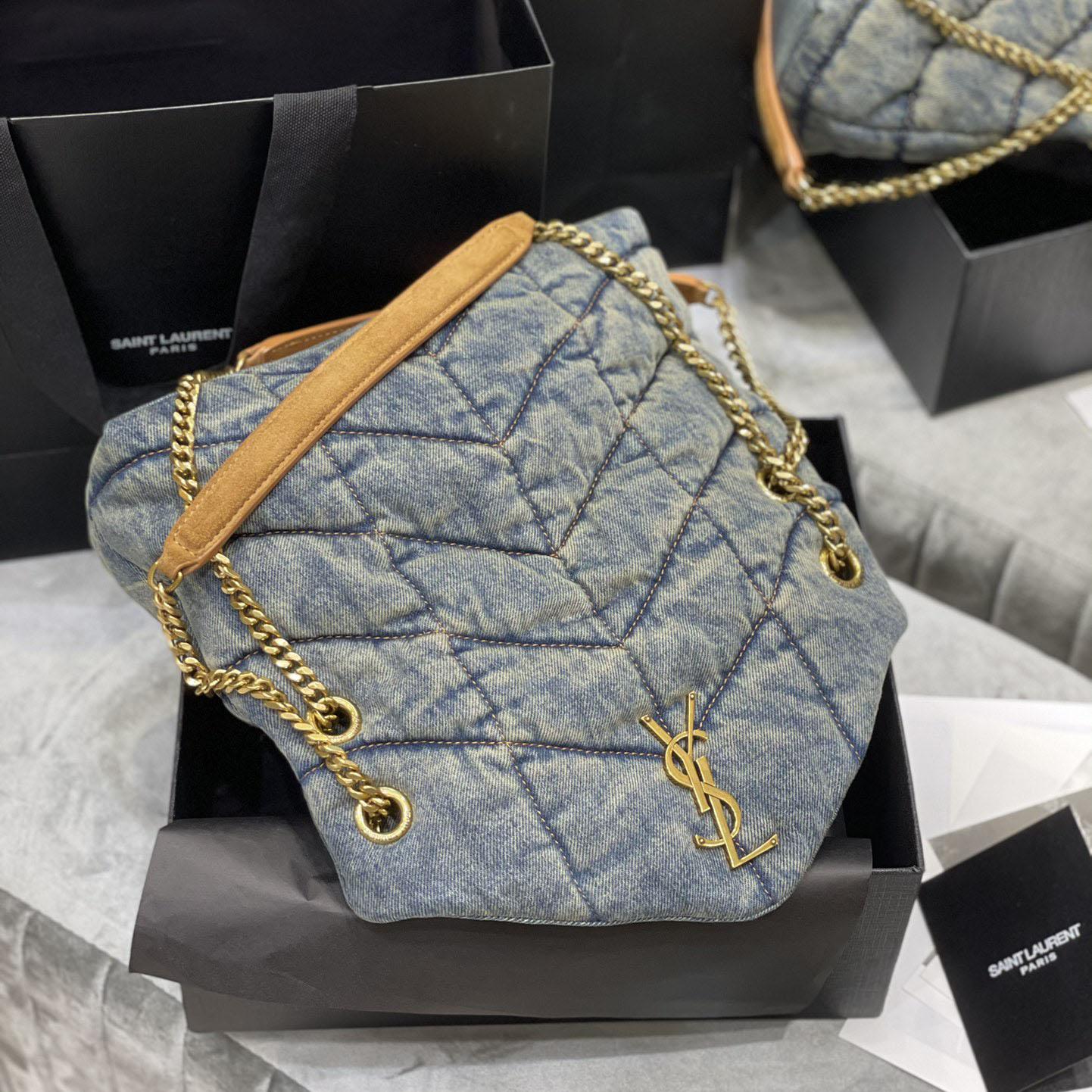 Saint Laurent Puffer Toy In Denim （29×17×11cm） - DopestKickz