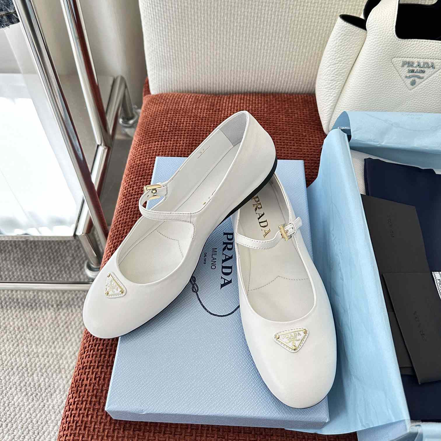 Prada Nappa Leather Ballerinas - DopestKickz