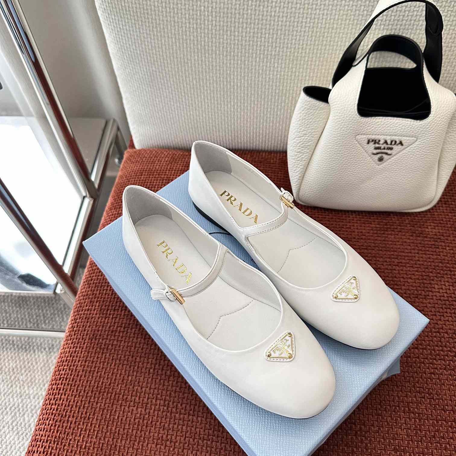 Prada Nappa Leather Ballerinas - DopestKickz