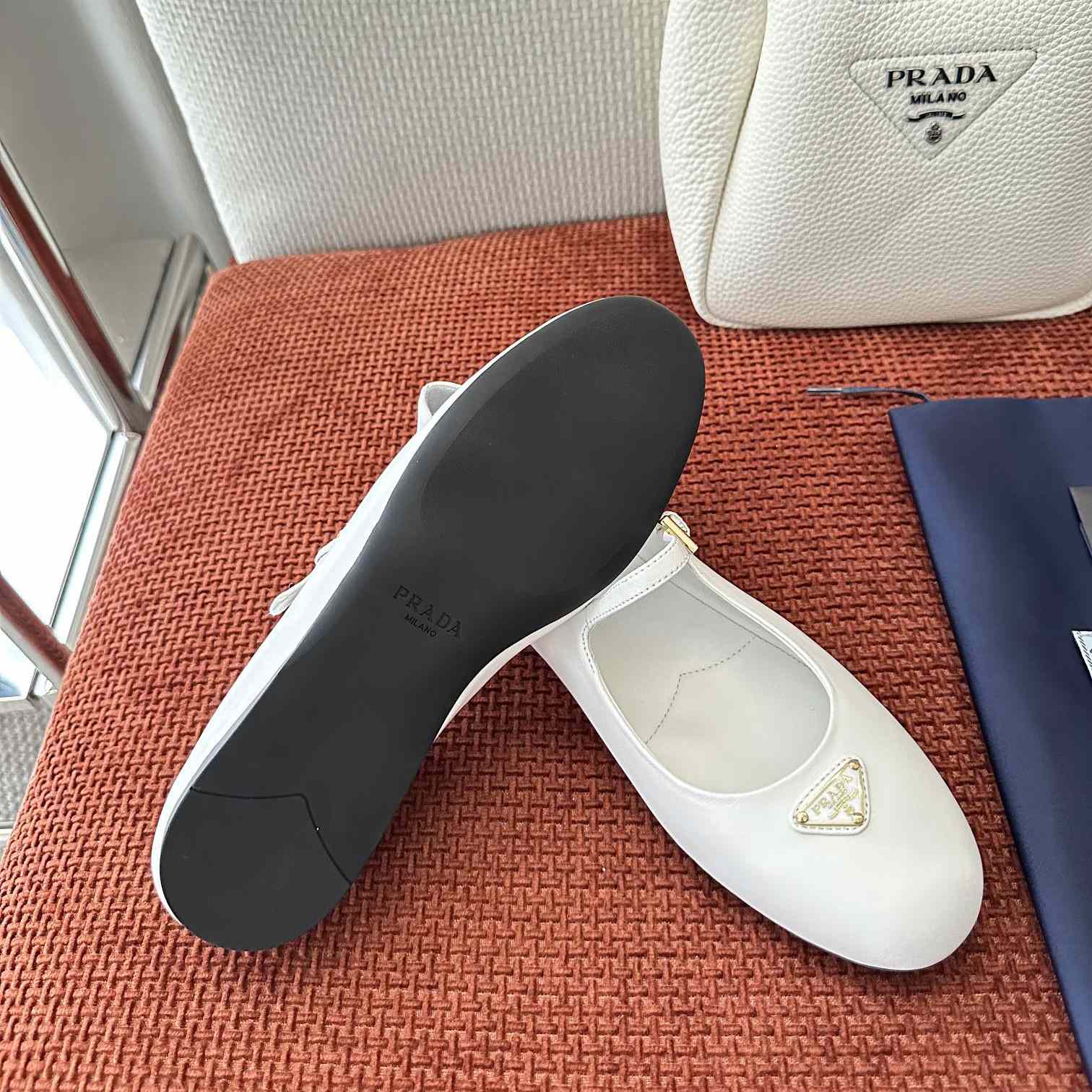 Prada Nappa Leather Ballerinas - DopestKickz