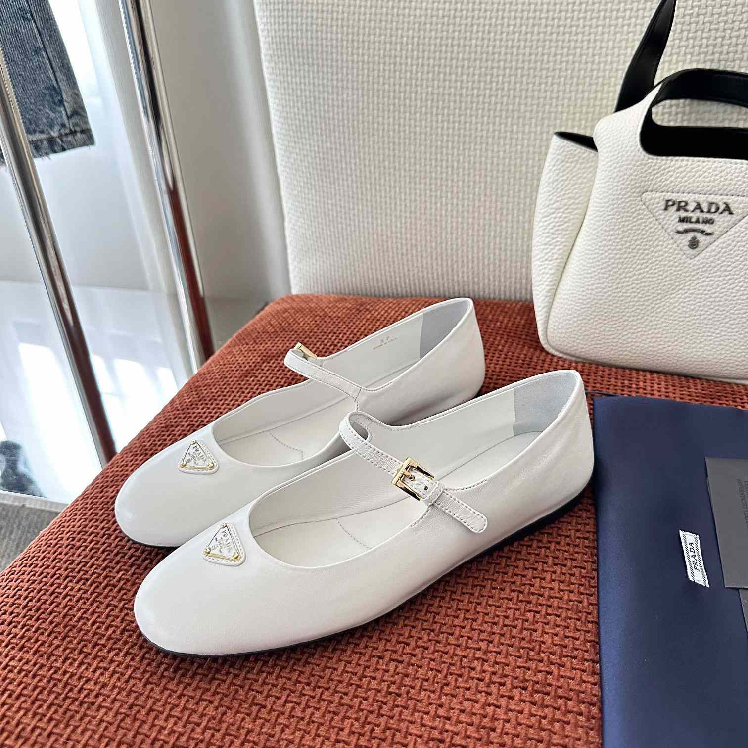 Prada Nappa Leather Ballerinas - DopestKickz