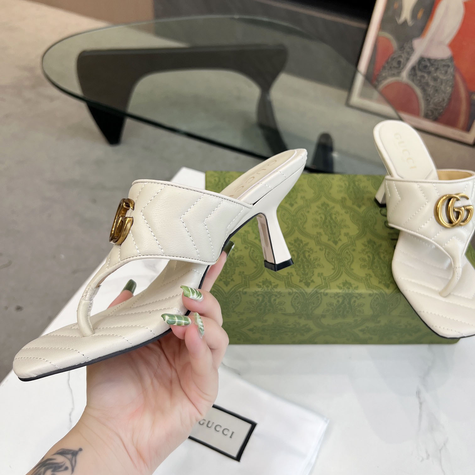 Gucci Women's Double G thong sandal - DopestKickz