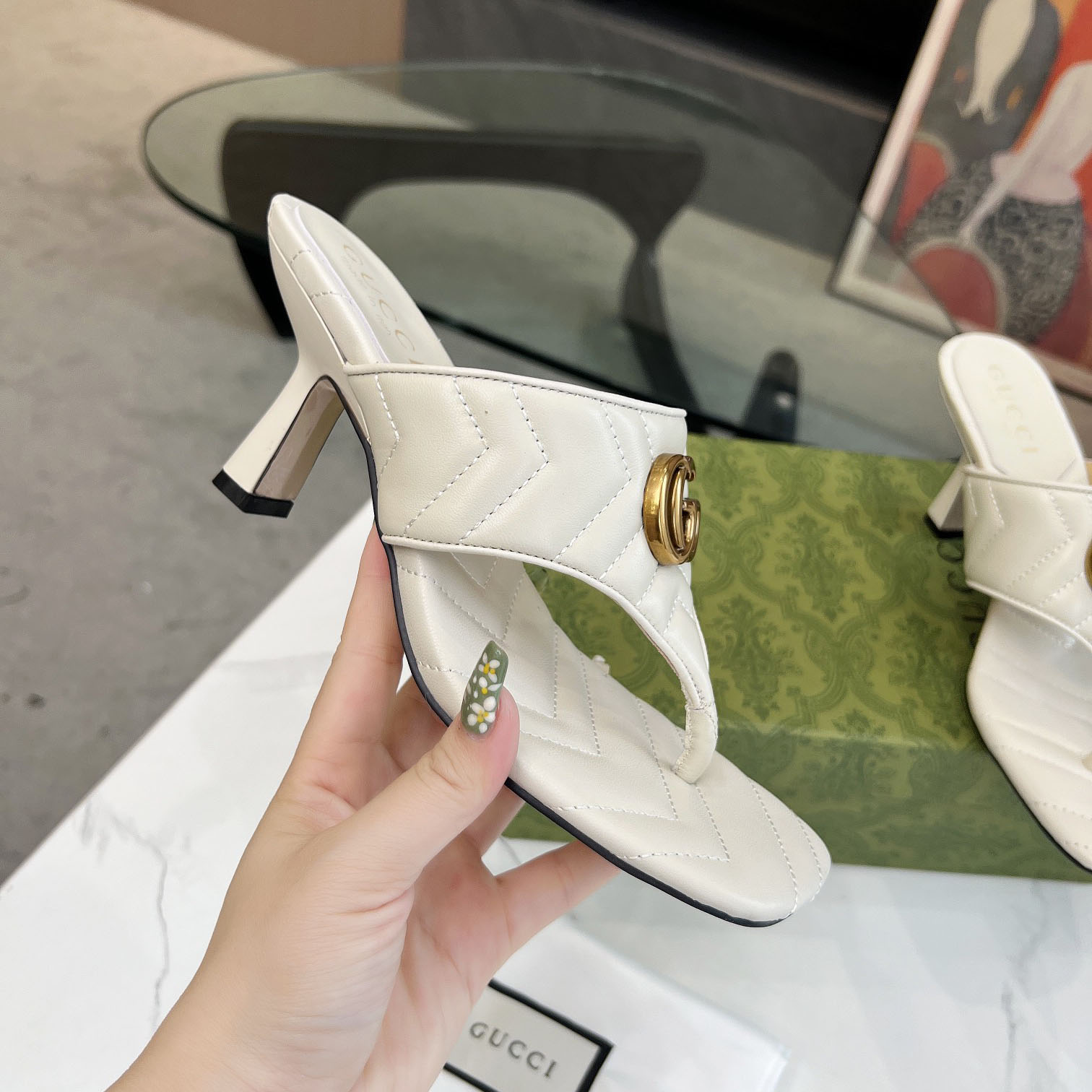 Gucci Women's Double G thong sandal - DopestKickz