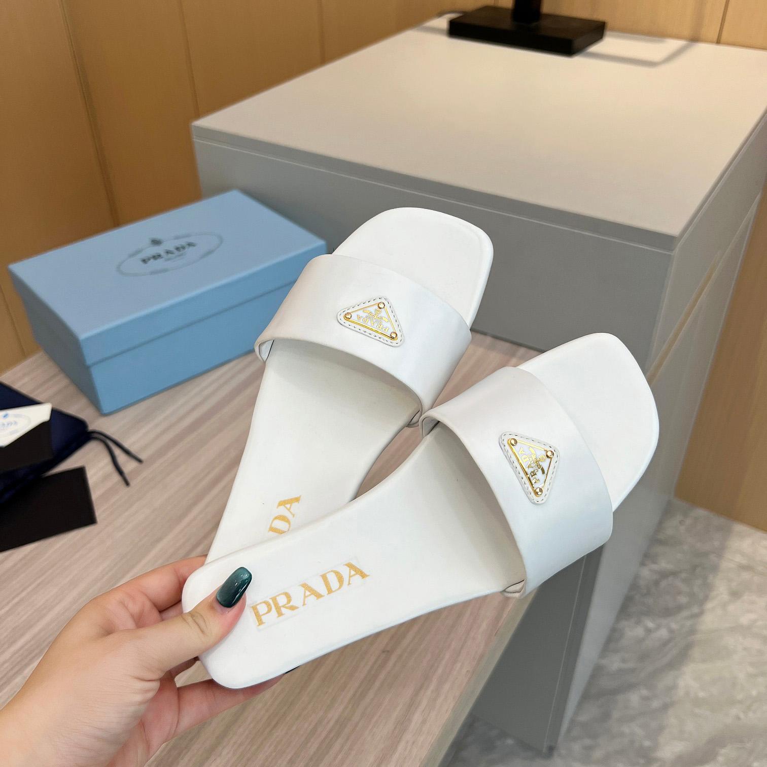 Prada Leather Slides - DopestKickz