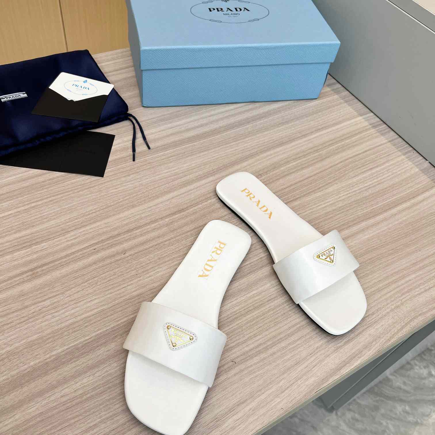 Prada Leather Slides - DopestKickz